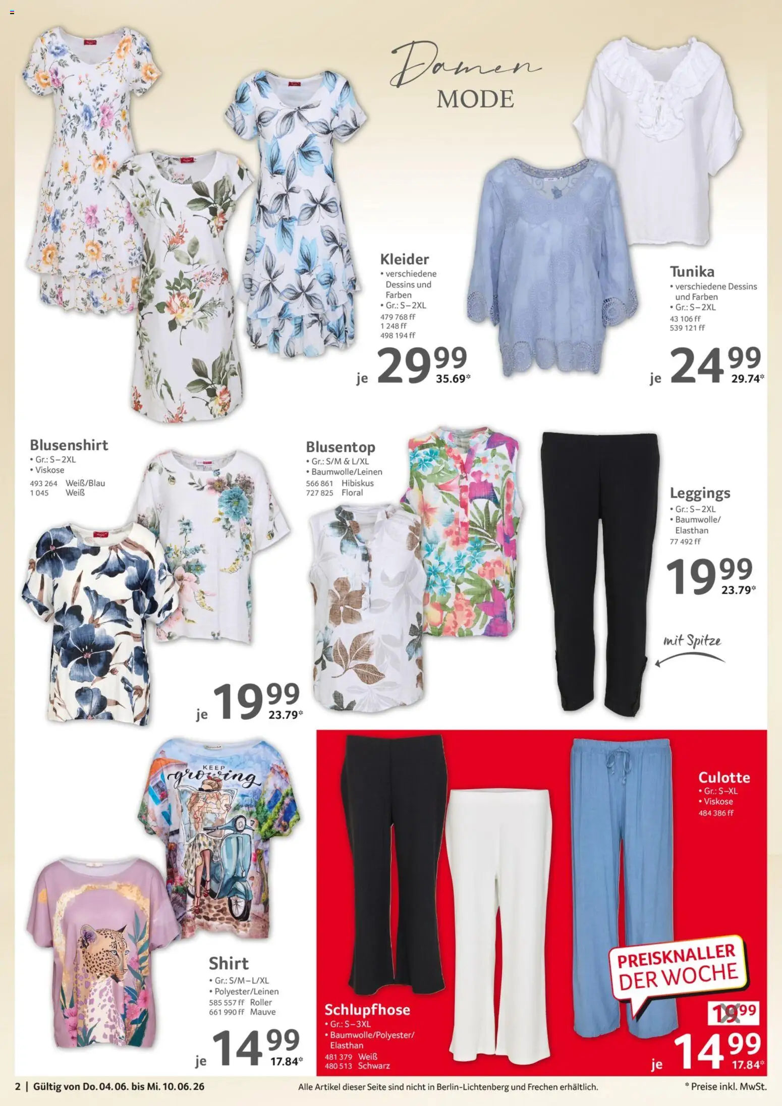 Selgros Non Food – gültig ab 04.06.2026 | Seite: 2 | Produkte: Shirt, Leggings