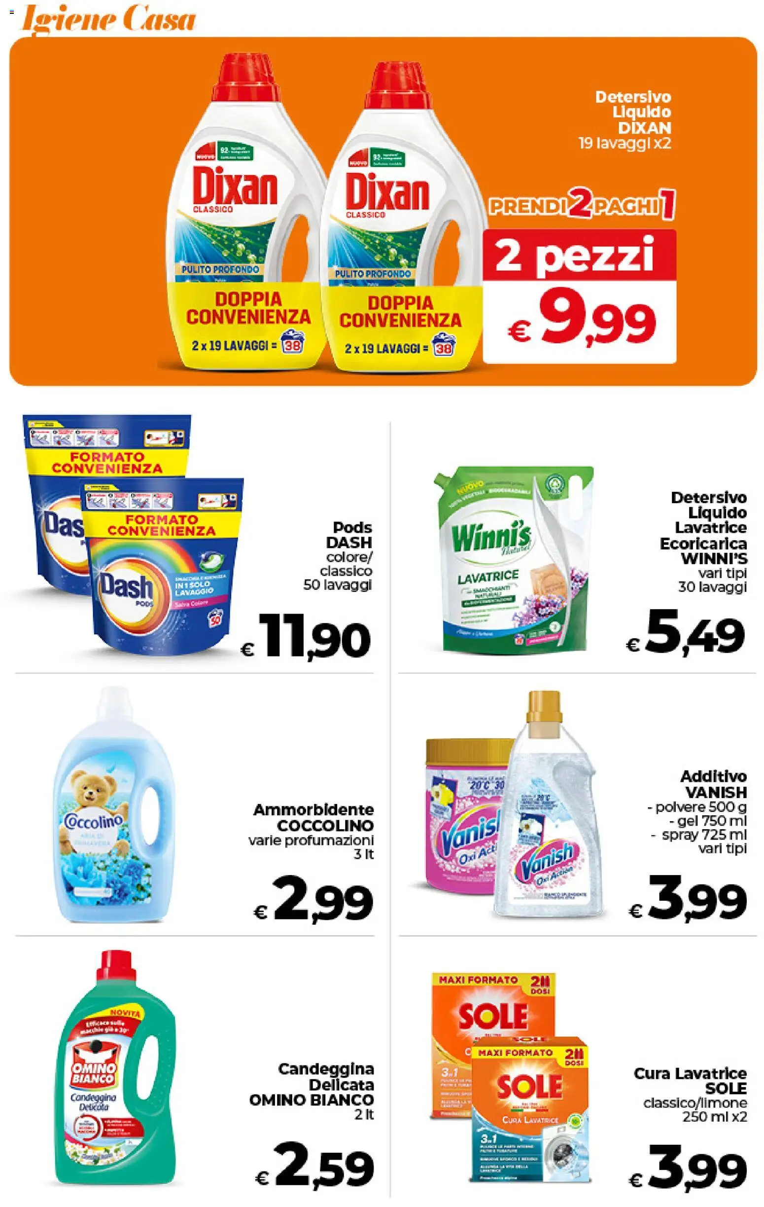 Volantino Ipercoop del 09.06.2026 | Pagina: 48 | Prodotti: Ammorbidente, Candeggina, Lavatrice