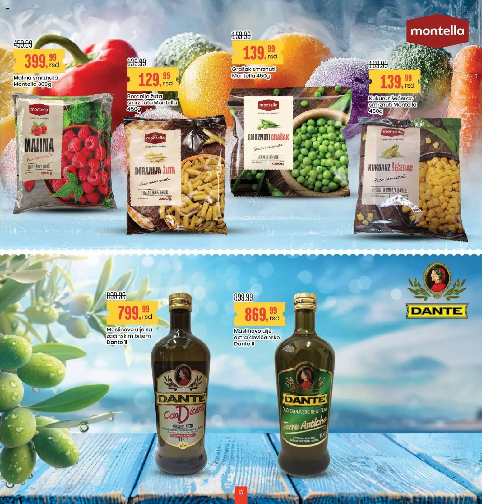 Aroma Market katalog - važi od 15.05.2026 | Strana: 5 | Proizvode: Kukuruz šećerac, Kukuruz, Malina, Maslinovo ulje