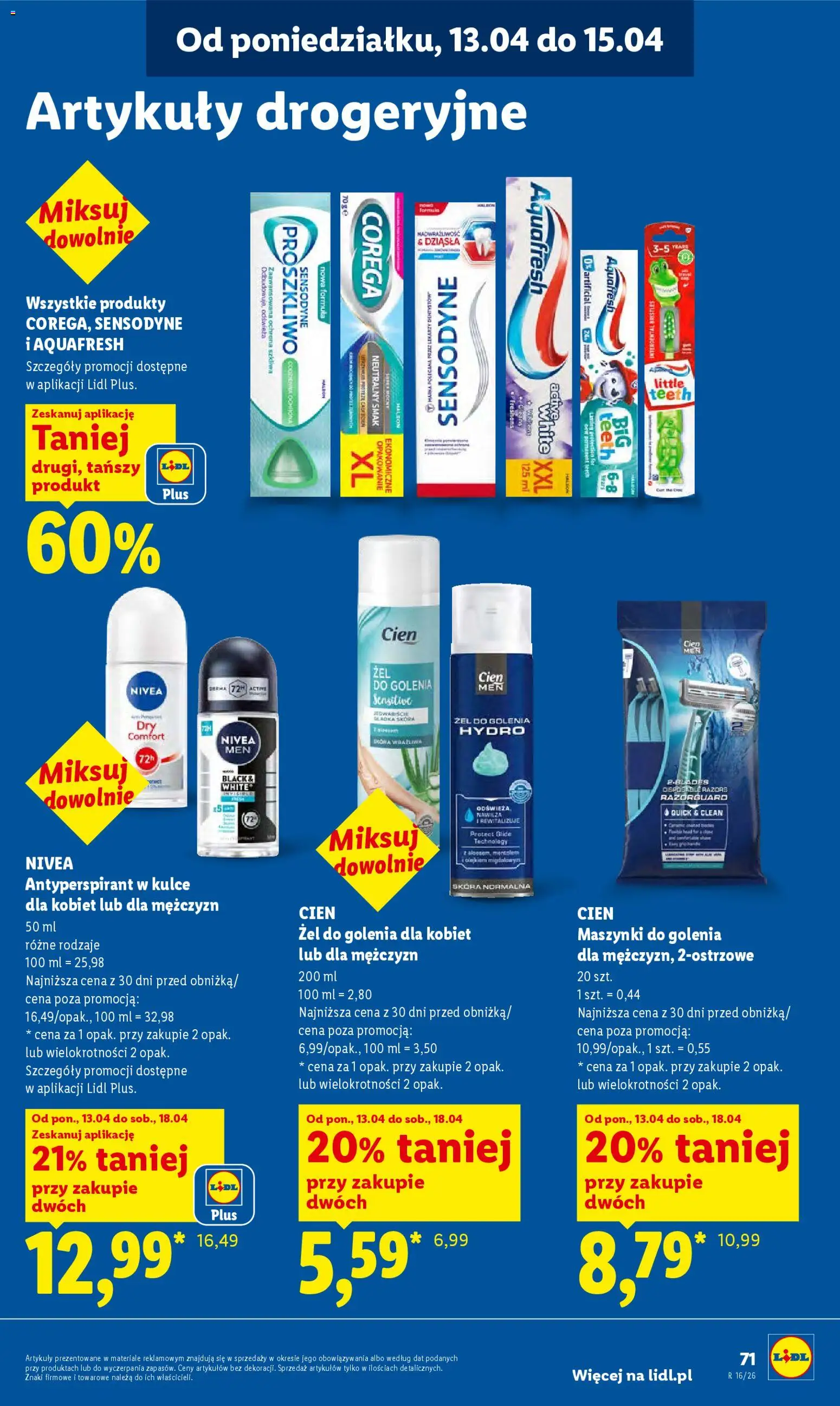 Lidl gazetka od 13.04.2026 | Strona: 77 | Produkty: Maszynki do golenia, Antyperspirant