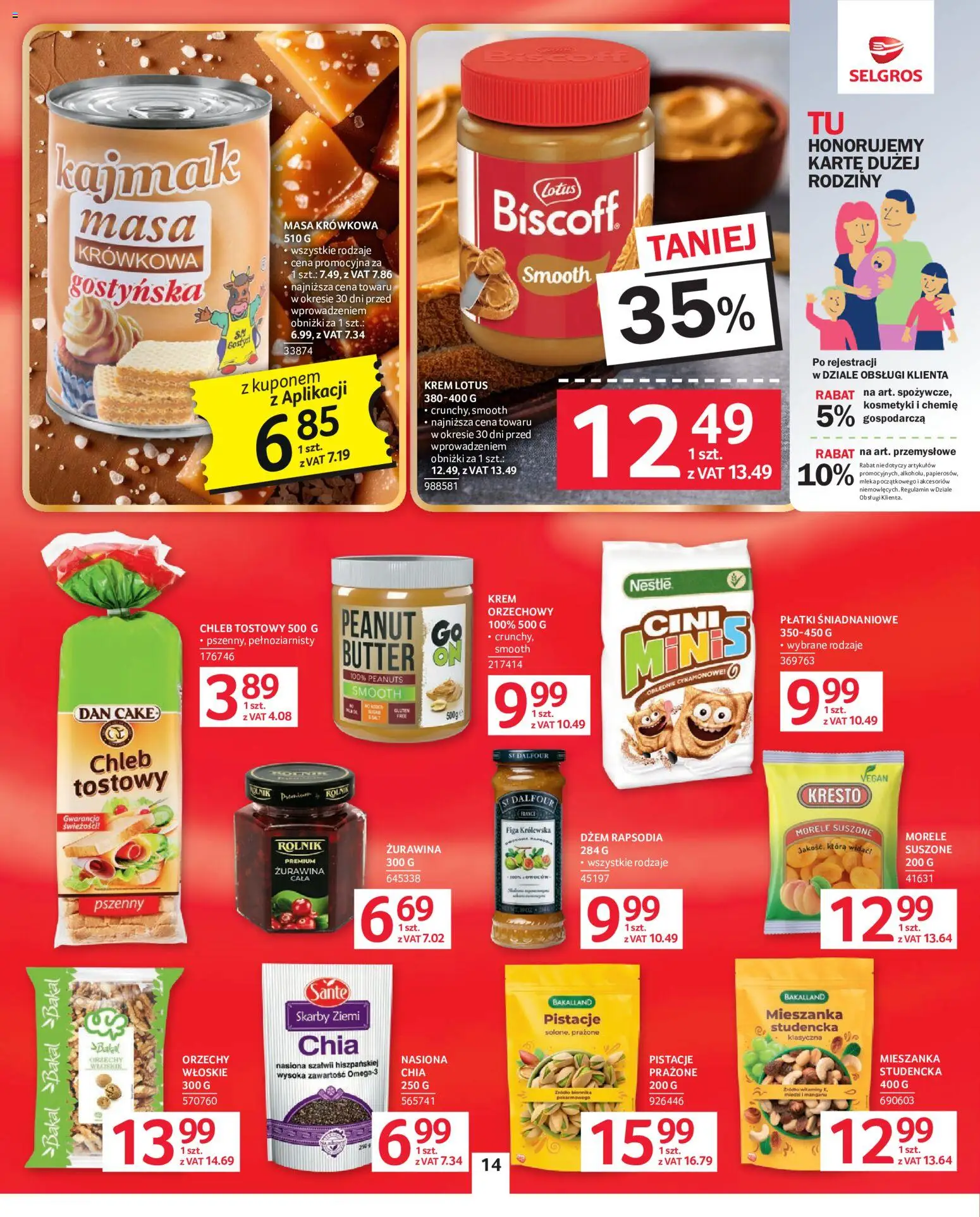 Selgros cash&carry gazetka od 02.06.2026 | Strona: 14 | Produkty: Mleka, Nasiona, Kajmak, Chleb