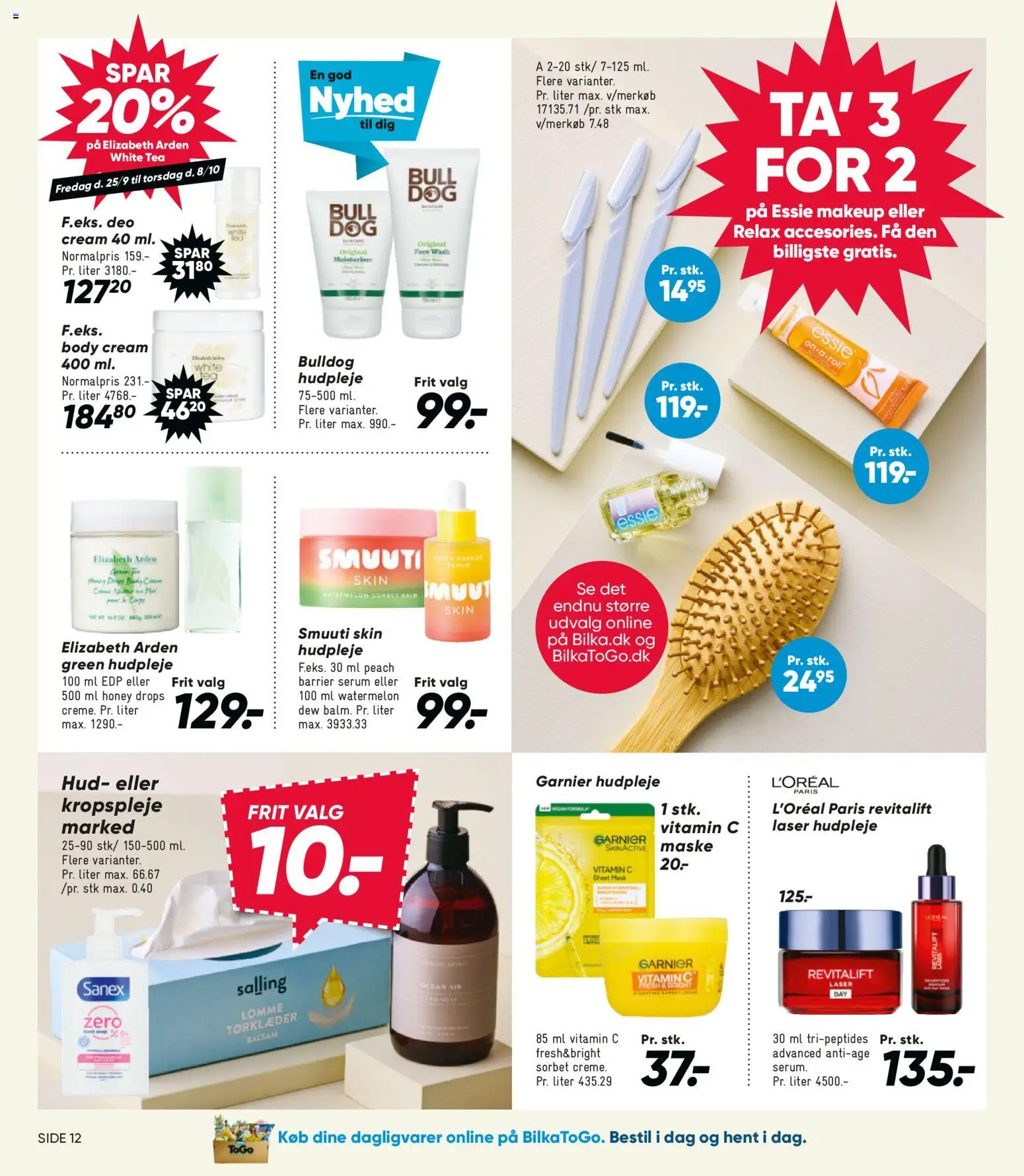 Bilka tilbudsavis – gyldig fra 25/09/2026 | Side: 12 | Produkter: Dagligvarer, Makeup, Balsam, Maske