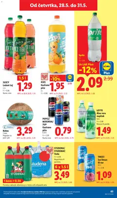 PEPSI/ MIRINDA/ 7UP Gazirano piće, 0.33 l, Razne vrste - Pregled kataloga iz trgovine Lidl, vrijedi od 25.05.2026 | Stranica: 63