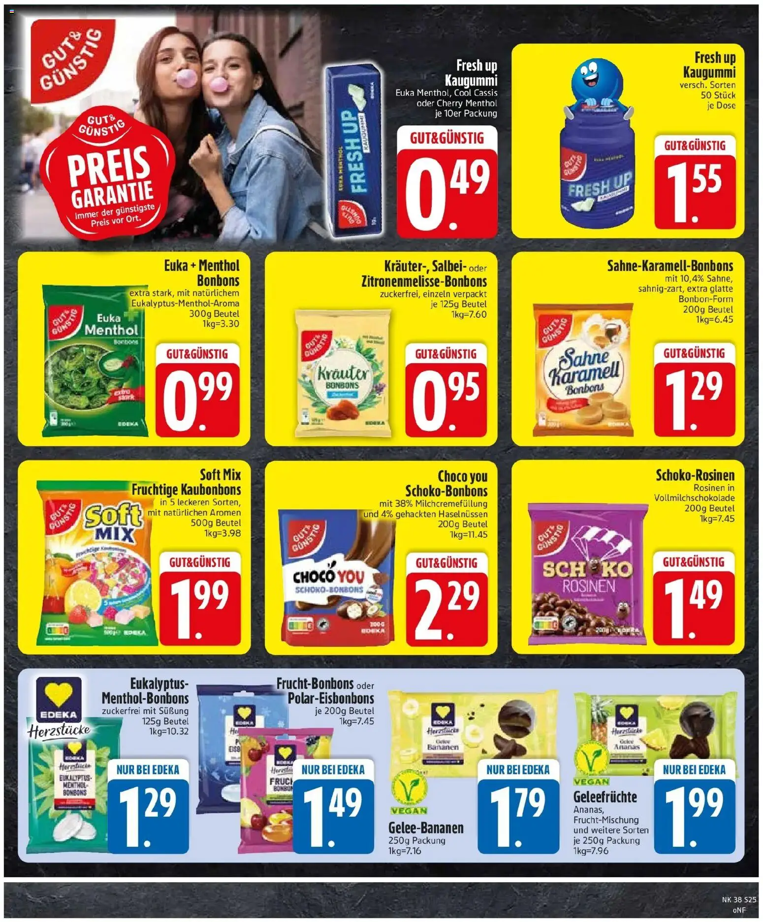 Edeka Prospekt Trostberg (ab 14.09.2026) » Angebote Online | Seite: 27 | Produkte: Kaugummi, Bananen, Rosinen, Sahne