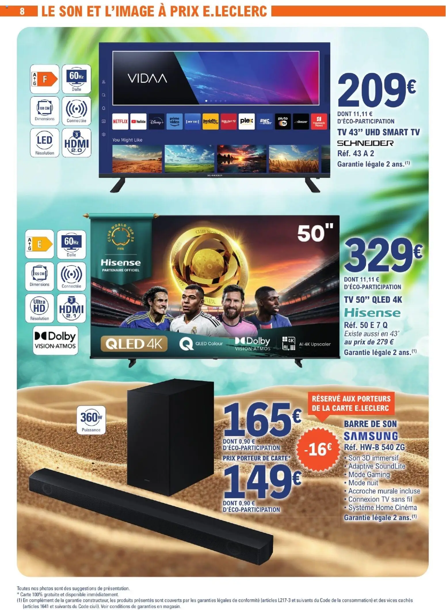 {H1} | Page: 8 | Produits: Télévision, Vidéo, Home cinéma, Barre de son