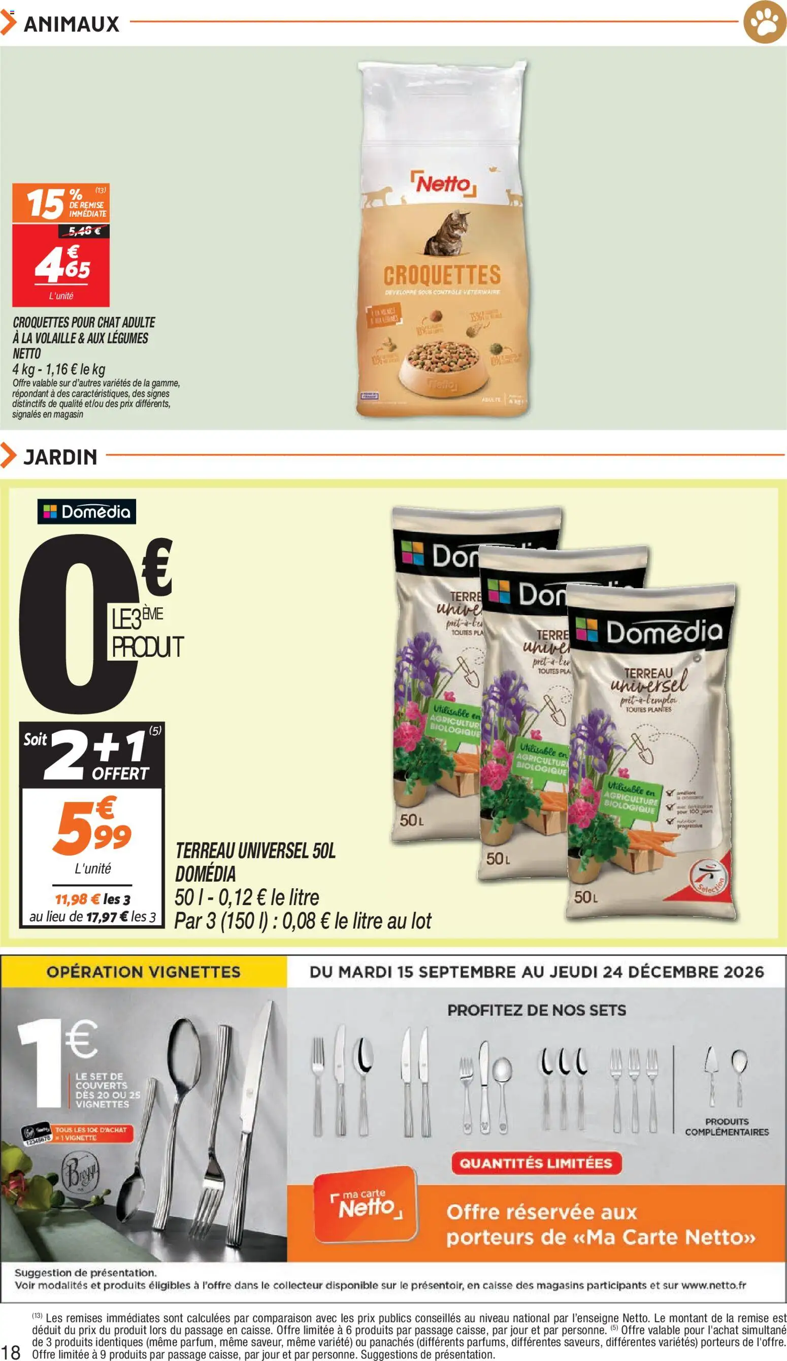 {H1} | Page: 18 | Produits: Plantes, Terreau universel 50l, Terreau, Croquettes pour chat