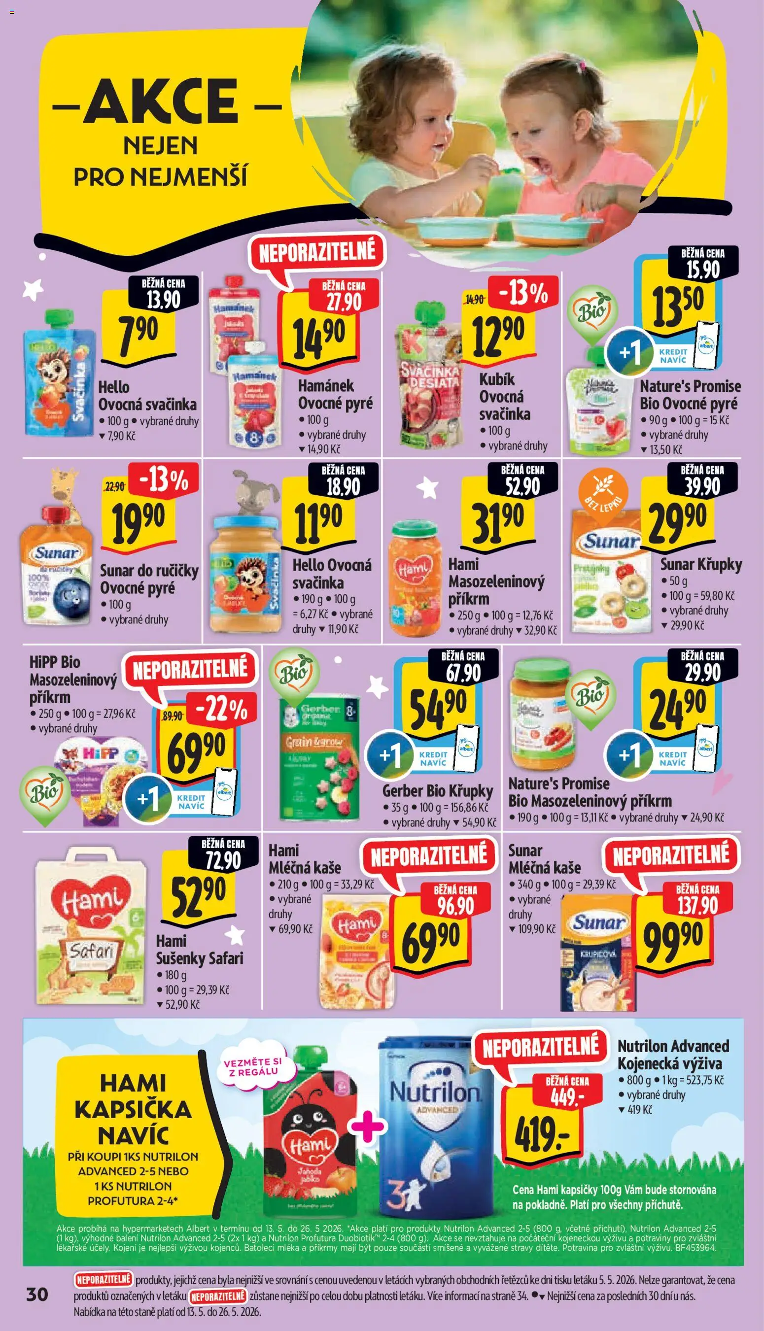 Albert leták - Hypermarket od 13.05.2026 | Strana: 38 | Produkty: Mléčná kaše, Příkrmy, Křupky, Nutrilon