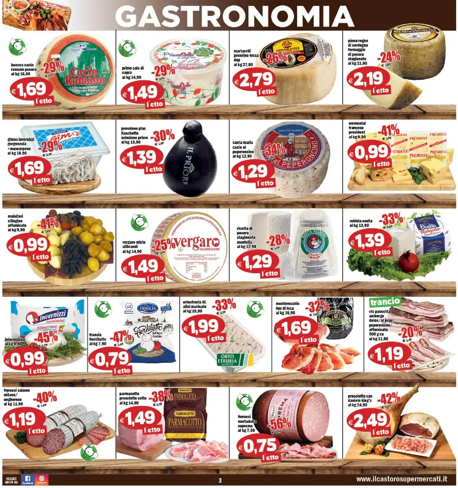 Volantino Il Castoro del 29.04.2026 | Pagina: 3 | Prodotti: Salame, Stracchino, Mascarpone, Emmental