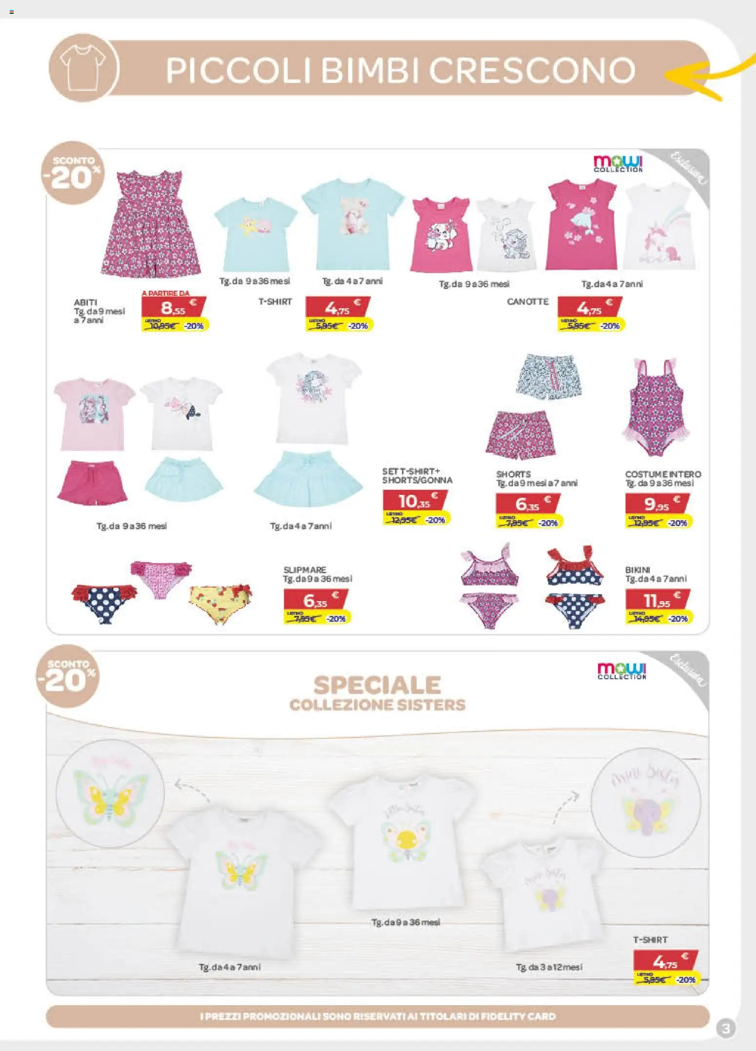 Volantino Bimbo store del 11.06.2026 | Pagina: 3 | Prodotti: Abiti, Bikini