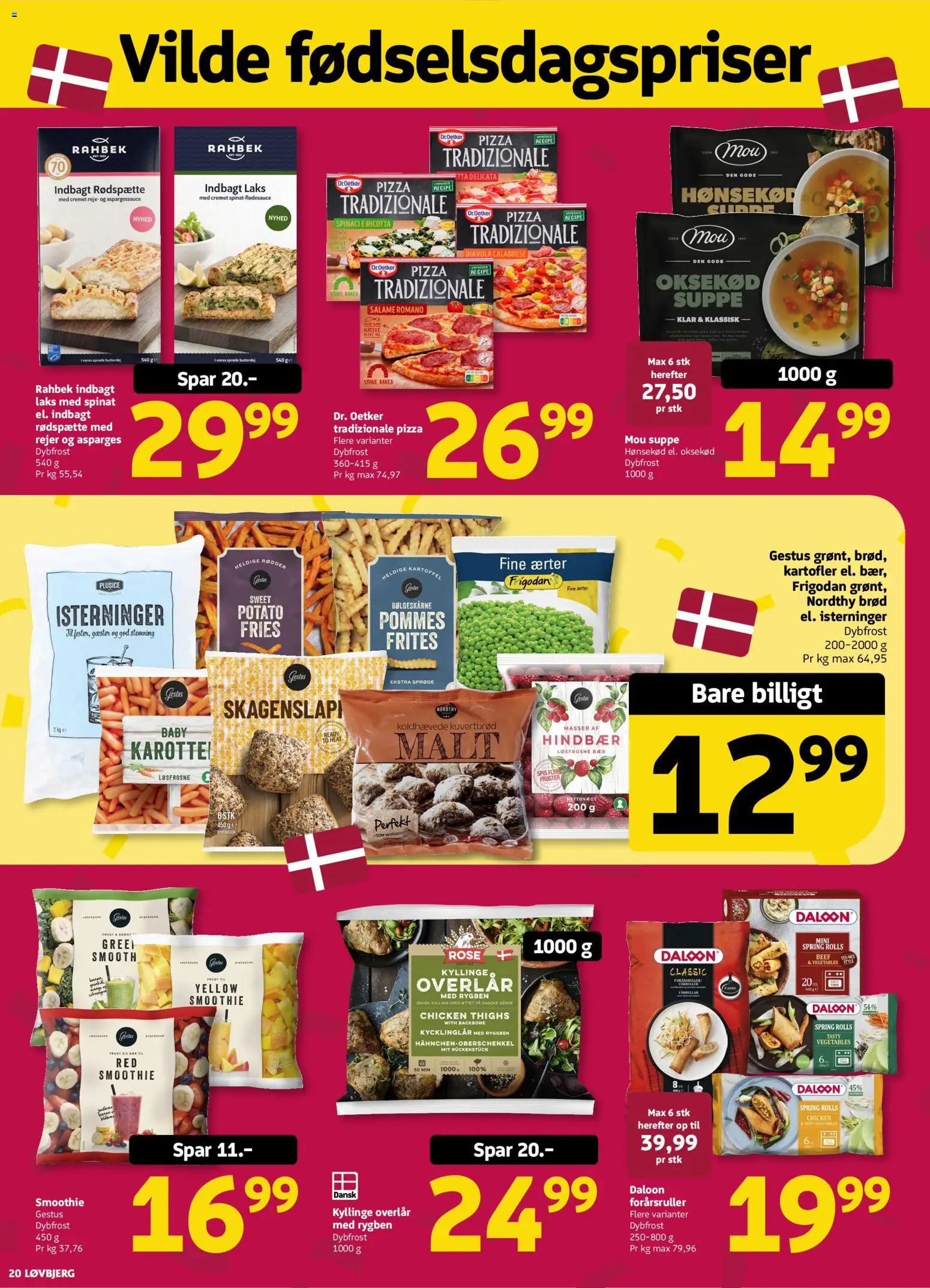 Løvbjerg tilbudsavis – gyldig fra 11/09/2026 | Side: 20 | Produkter: Oksekød, Ærter, Rejer, Suppe