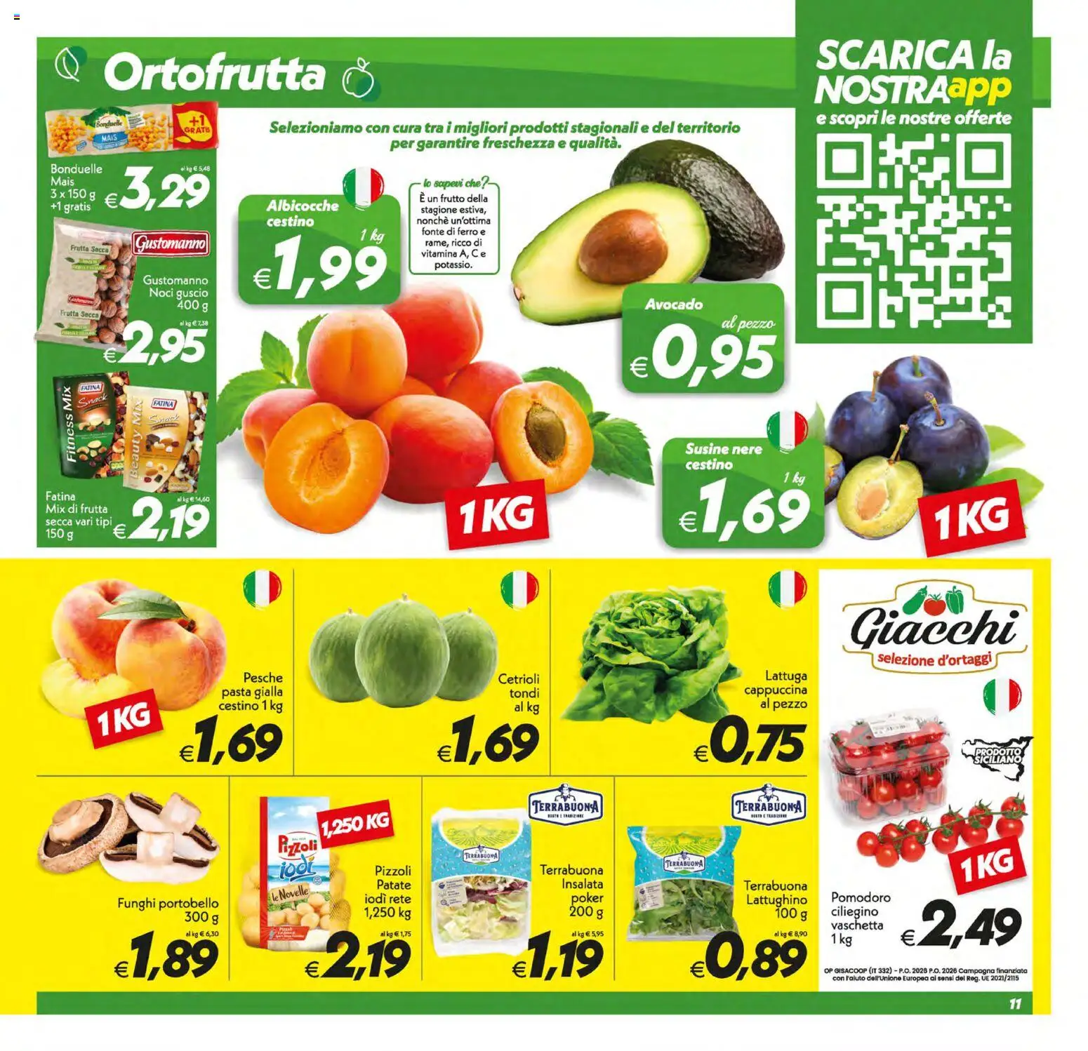 Volantino SuperConveniente del 30/06/2026 | Pagina: 11 | Prodotti: Cetrioli, Patate, Pasta, Lattuga