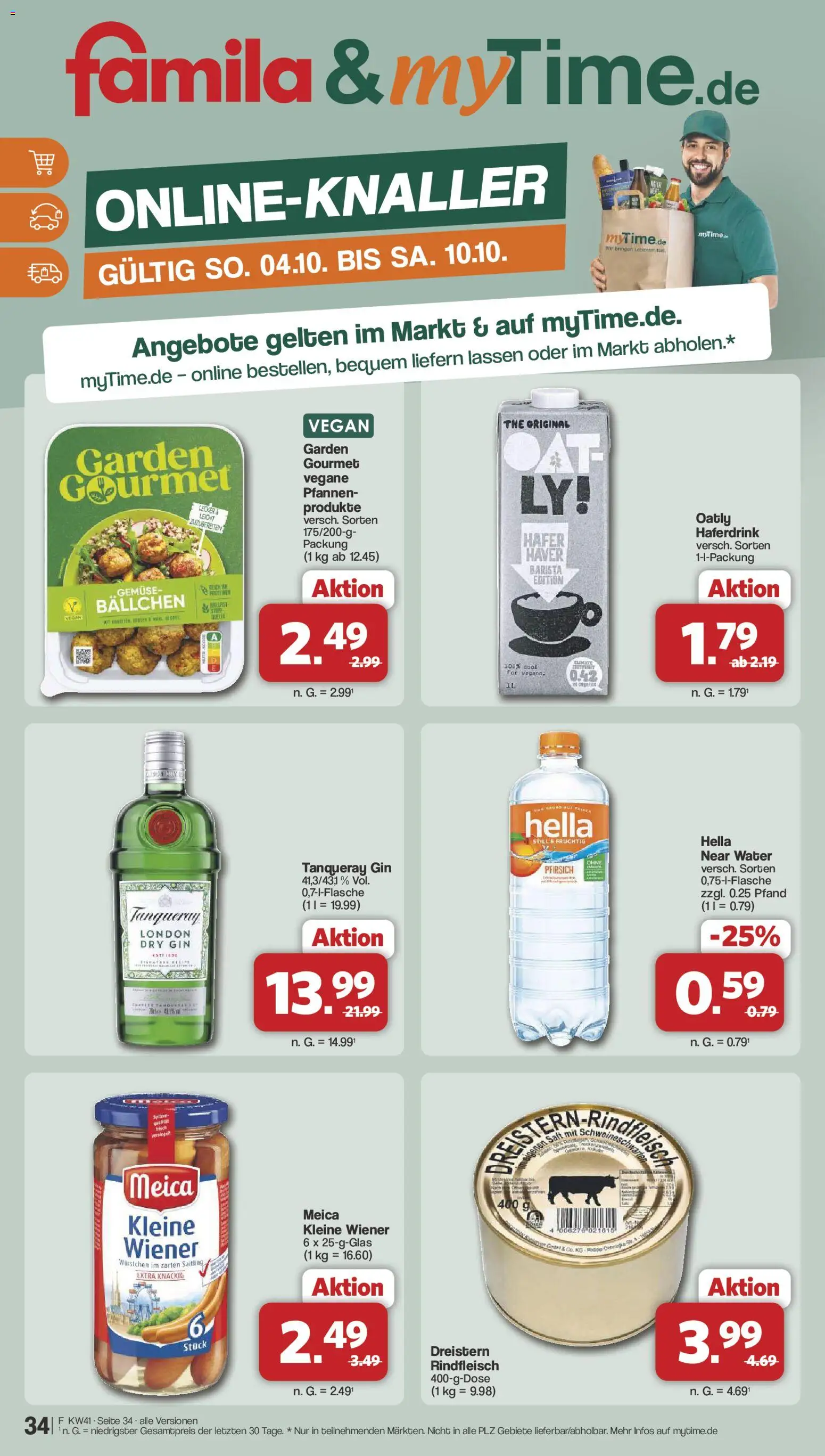 Famila Nordwest Prospekt – gültig ab 05.10.2026 | Seite: 36 | Produkte: Meica, Hella, Rindfleisch, Gin