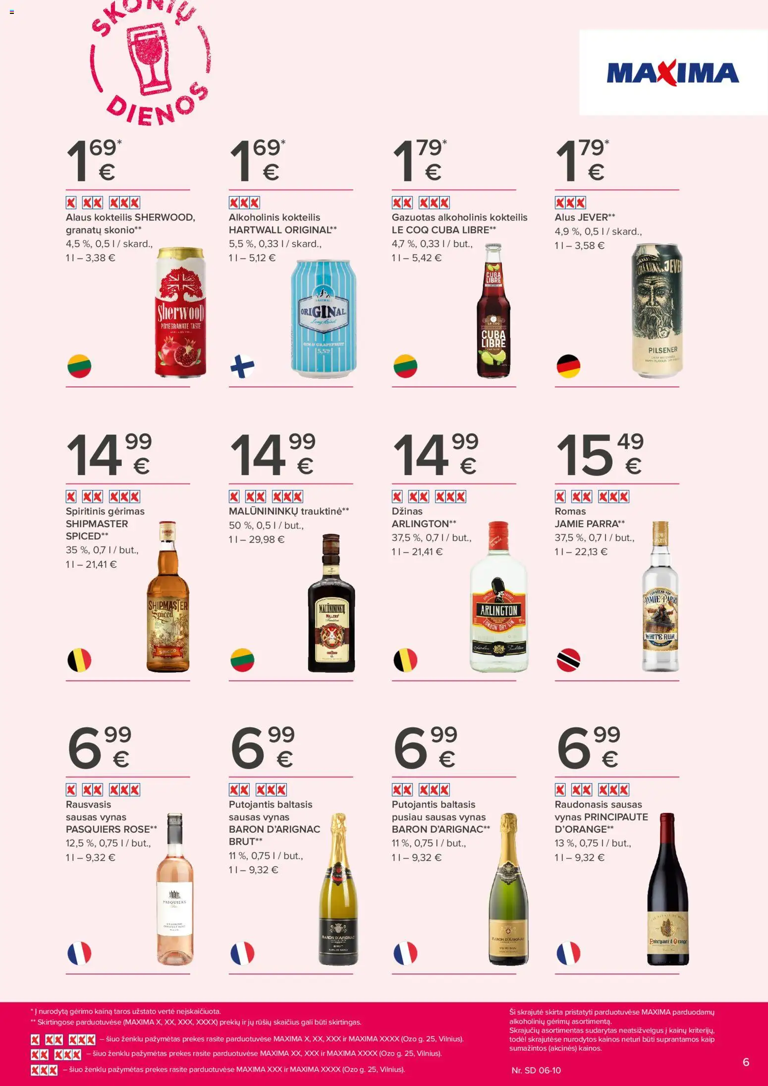MAXIMA akcijos nuo 28.05.2026 | Puslapis: 6 | Prekių: Vynas, Alus, Džinas