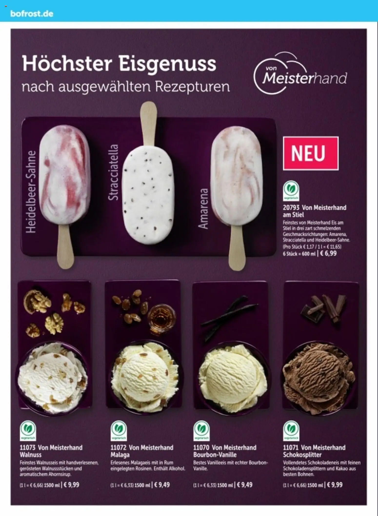 Bofrost Katalog – gültig ab 06.03.2026 | Seite: 14 | Produkte: Rum, Bourbon, Eis