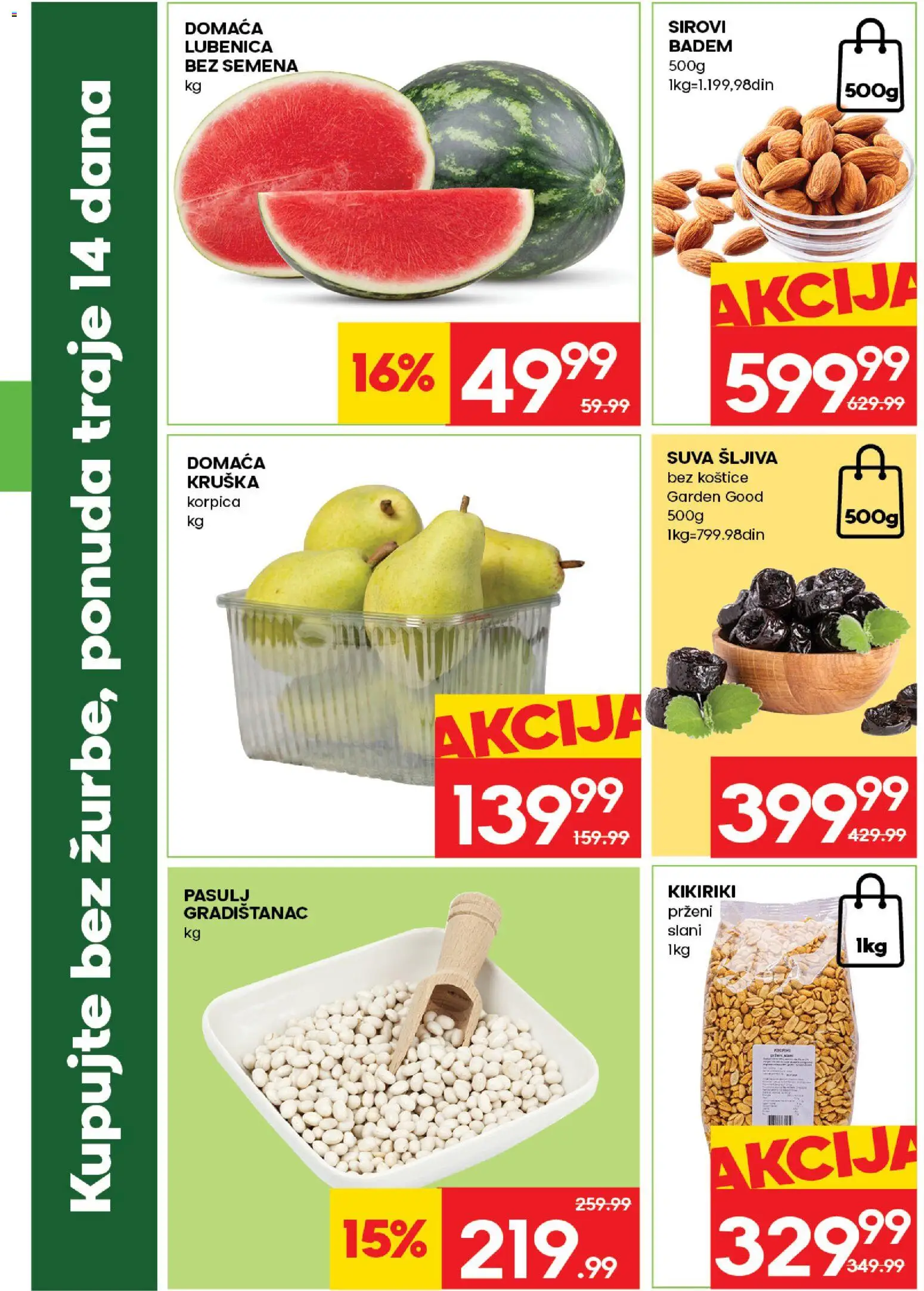 Mercator katalog - važi od 17.08.2026 | Strana: 3 | Proizvode: Badem, Lubenica, Kikiriki, Šljiva