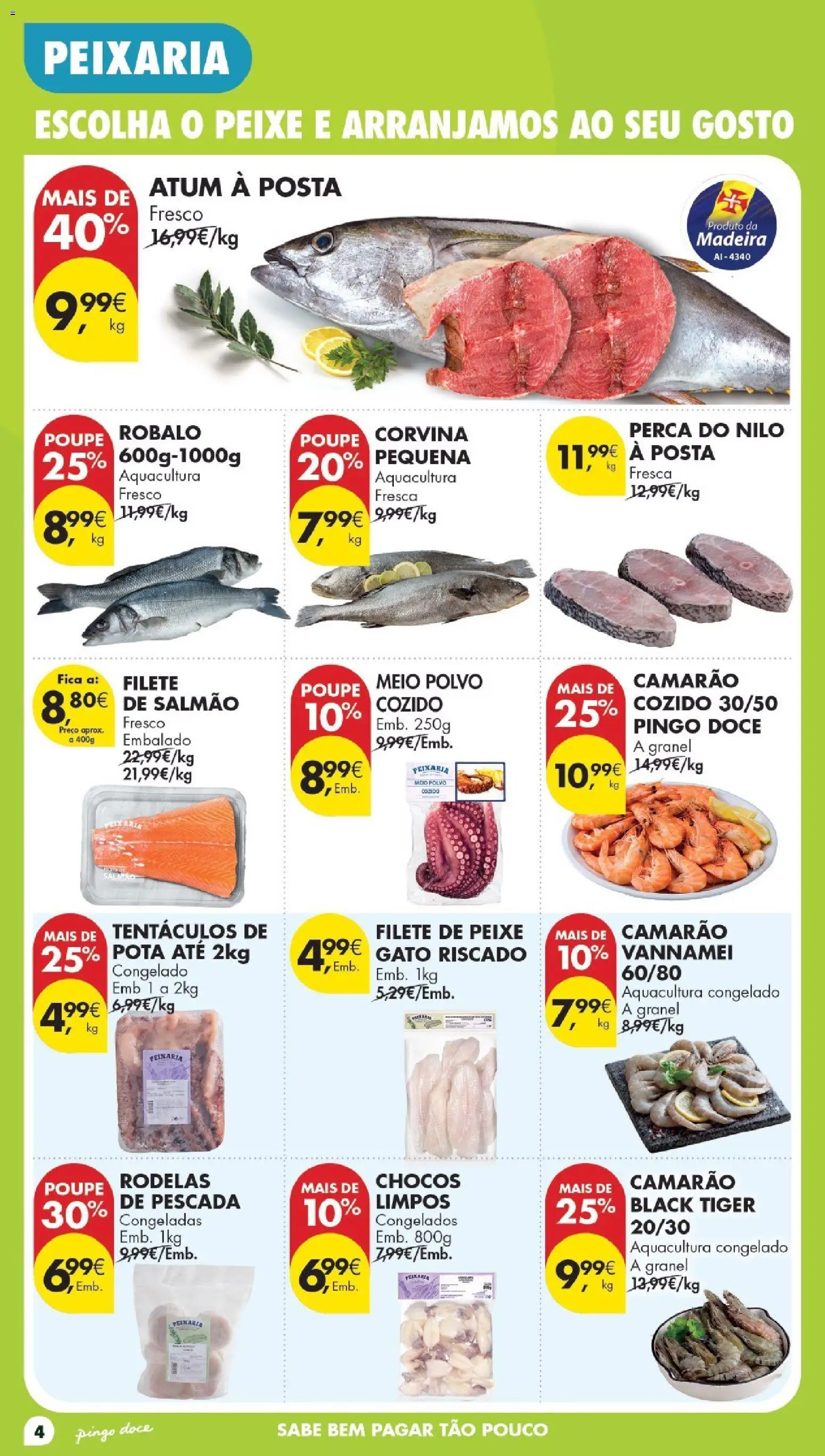 Pingo Doce Poupe Esta Semana Madeira │ válido de 05.05.2026 | Página: 4 | Produtos: Atum, Polvo, Camarão, Peixe