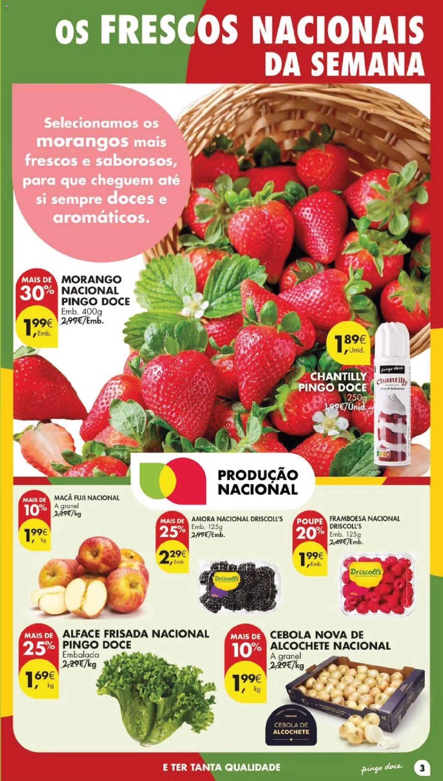 Pingo Doce folheto │ válido de 05.05.2026 | Página: 3 | Produtos: Chantilly, Maça, Doces, Morangos
