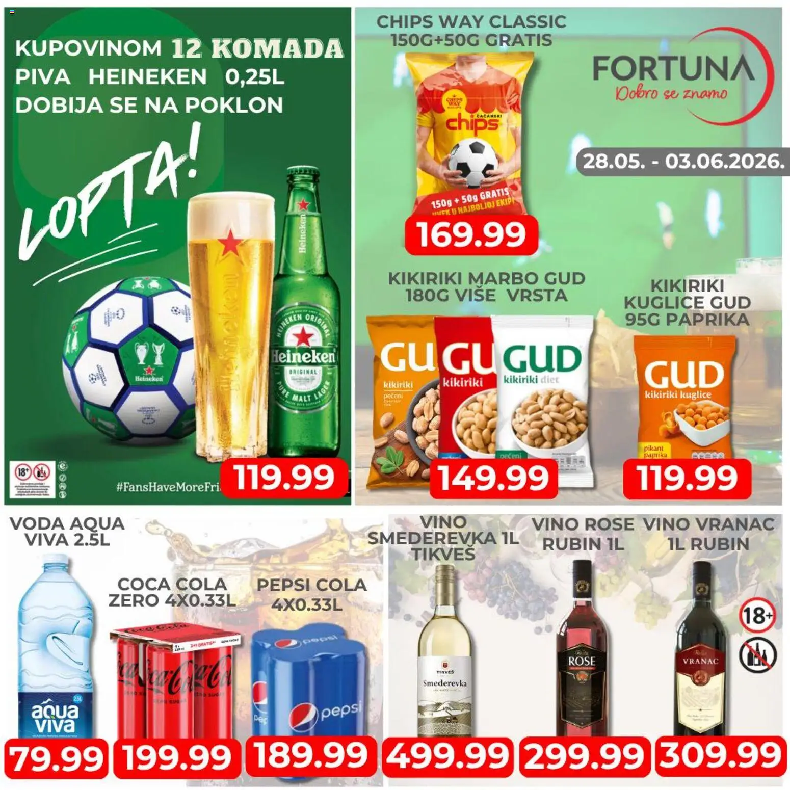 Fortuna Market katalog - važi od 28.05.2026 | Strana: 7 | Proizvode: Lopta, Coca Cola, Voda, Pepsi