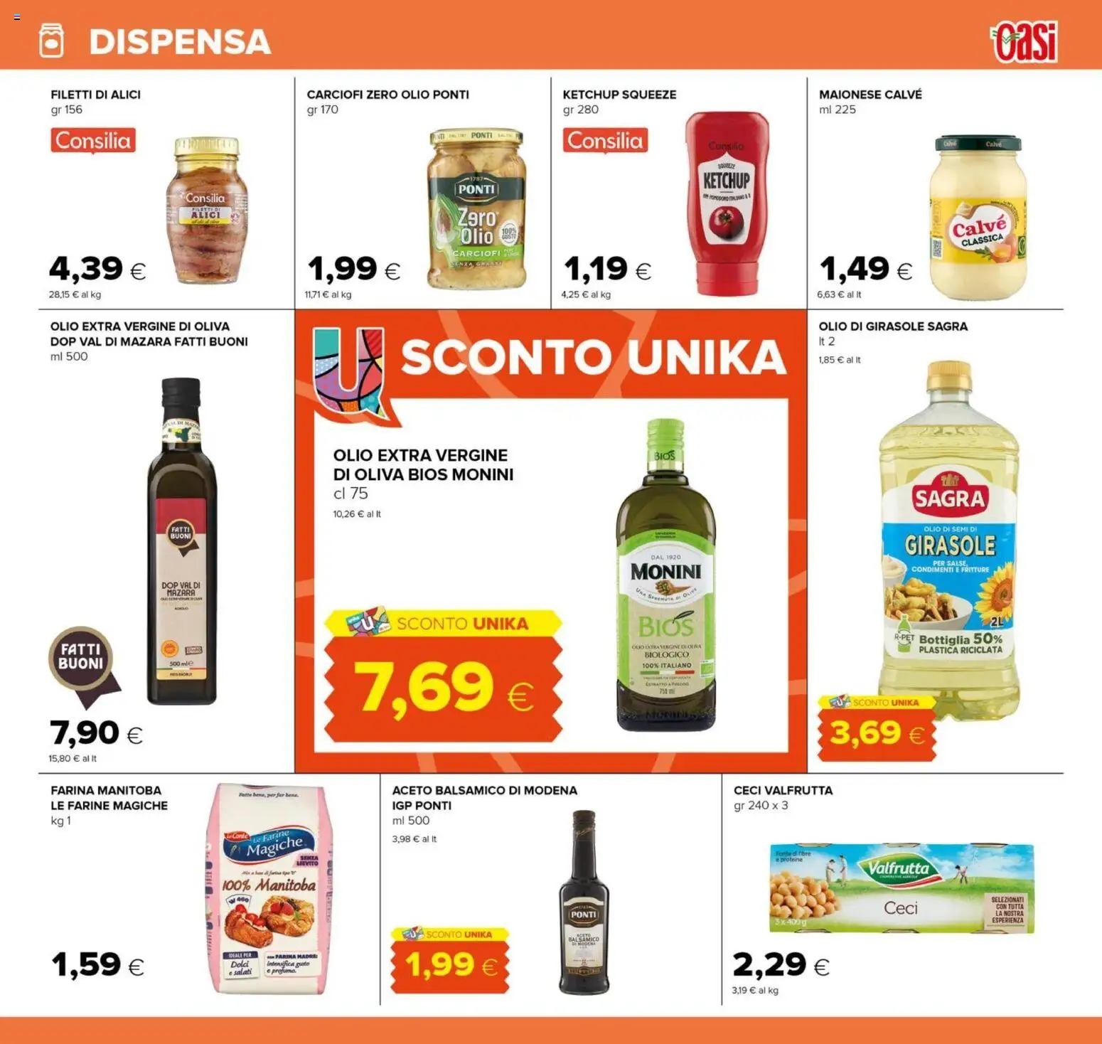 Volantino Oasi del 04/09/2026 | Pagina: 17 | Prodotti: Ketchup, Olio extra vergine, Semi di girasole, Lievito