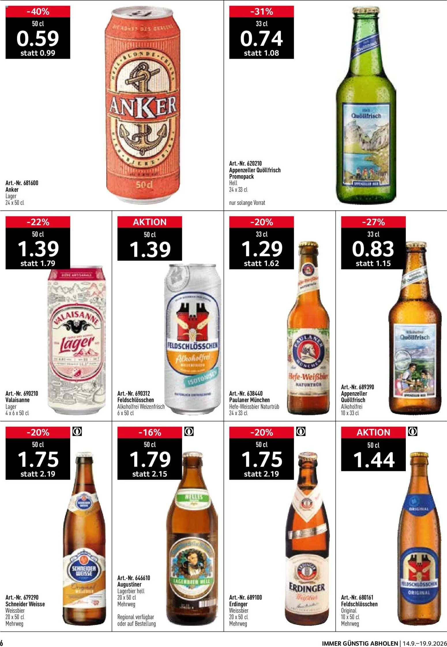 Prodega aktionen Biergarten – gültig ab 14.09.2026 | Seite: 6 | Produkte: Weißbier