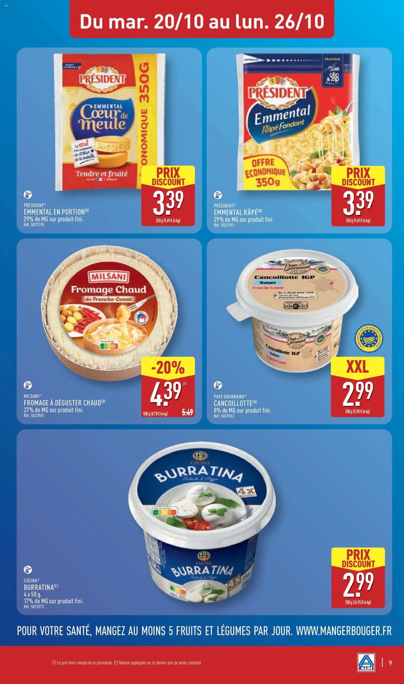 {H1} | Page: 11 | Produits: Cancoillotte, Râpe, Fruits, Fromage