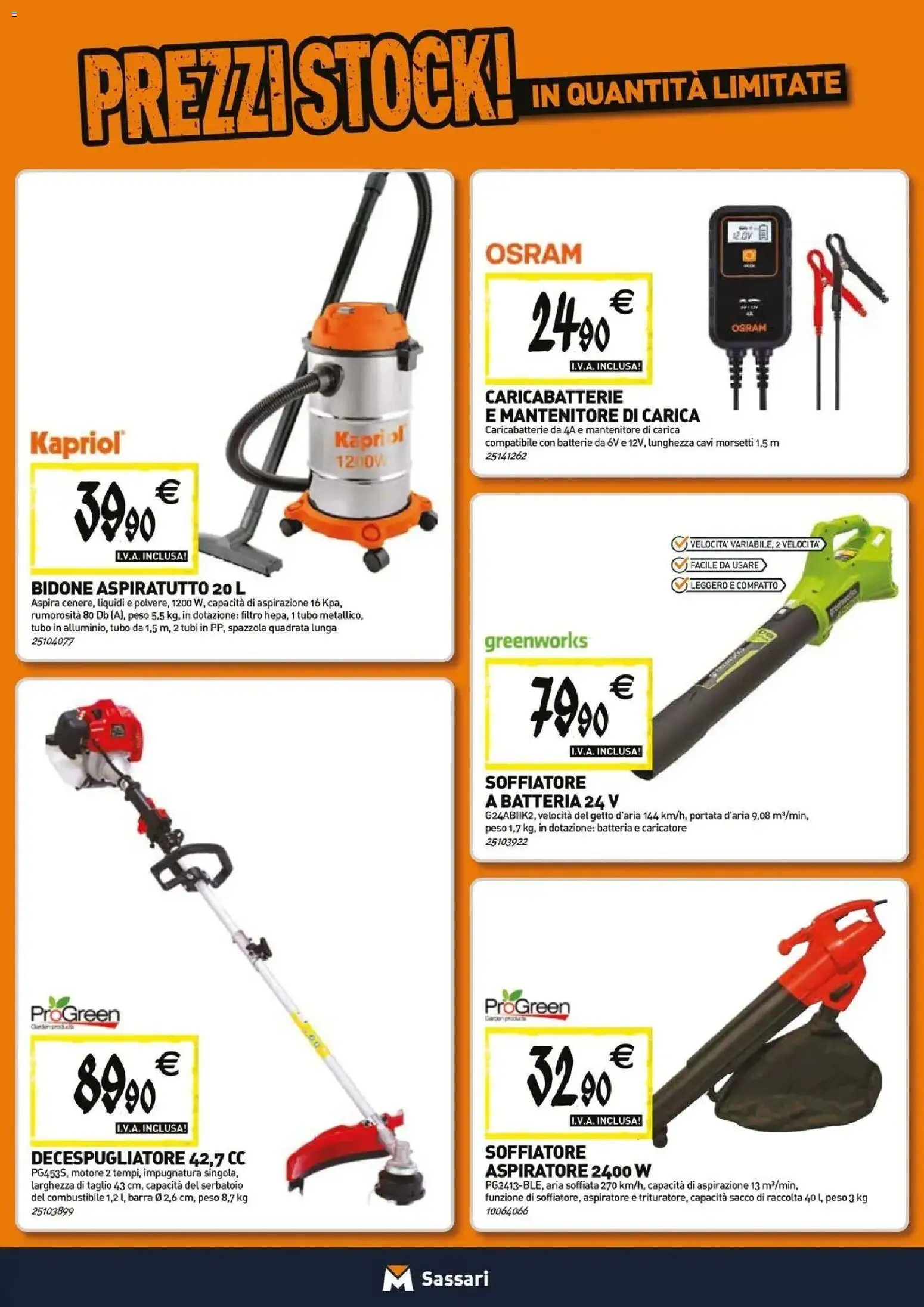 Nuovo TECNOMAT catalogo Sassari dal 27/08/2026 > offerte anteprima 🛍️ | Pagina: 17 | Prodotti: Spazzola, Taglio, Batterie, Caricabatterie