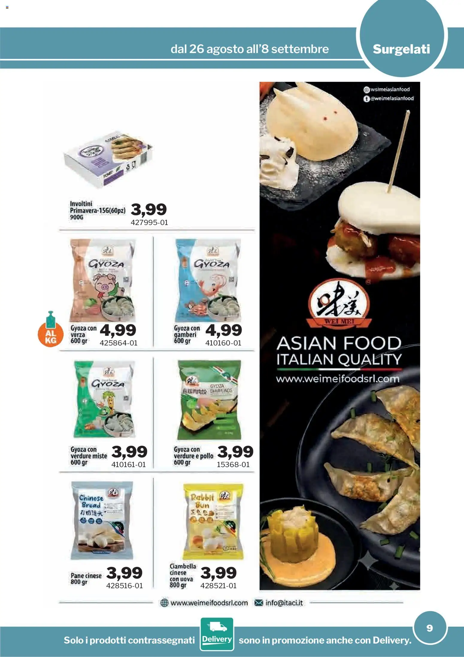 Volantino Sogegross del 26/08/2026 | Pagina: 9 | Prodotti: Ciambella, Pollo, Gamberi, Verdure
