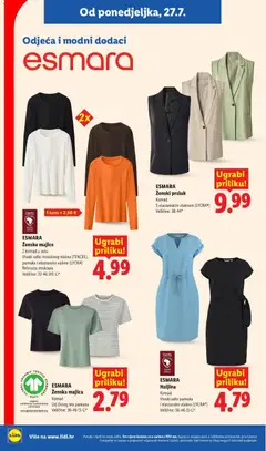 ESMARA, Haljina, Komad, Visoki udio pamuka, i elastansko vlakno (LYCRA®), Veličine: 36-46 (S-L)* - Pregled kataloga iz trgovine Lidl, vrijedi od 23.07.2026 | Stranica: 34