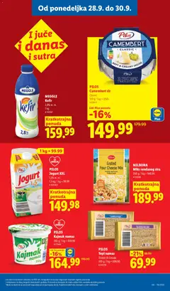 PILOS Camembert sir, Classic, 120 g; 1 kg = 1250.- - pregled Lidl kataloga - važi od 24.09.2026 | Strana: 95