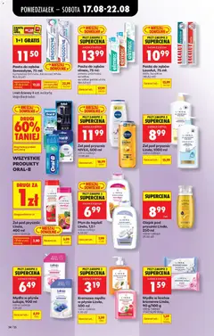 Pogląd oferty "Żel pod prysznic Linda, 400 ml, różne rodzaje" - ważna od 17.08.2026 | Strona: 76