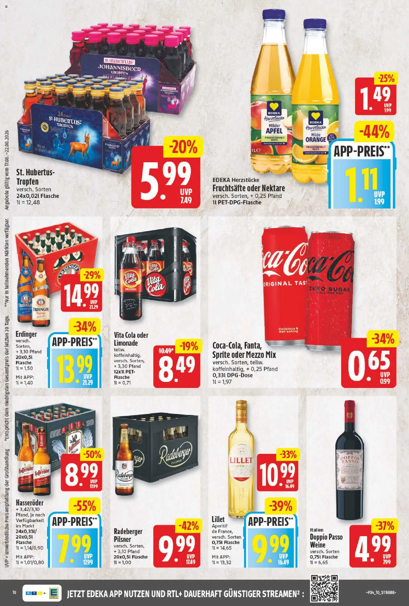 NP Discount Prospekt – gültig ab 17.08.2026 | Seite: 10 | Produkte: Cola, Äpfel, Vita cola, Hasseröder