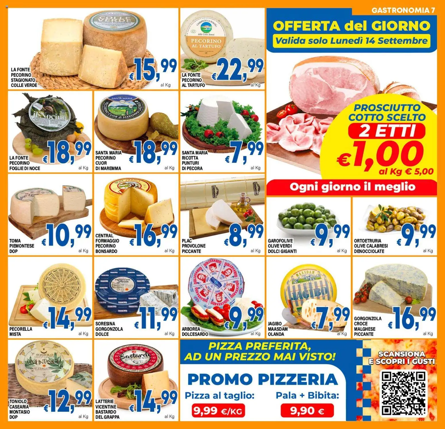 Volantino DEM del 11/09/2026 | Pagina: 7 | Prodotti: Provolone, Olive, Pecorino, Grappa