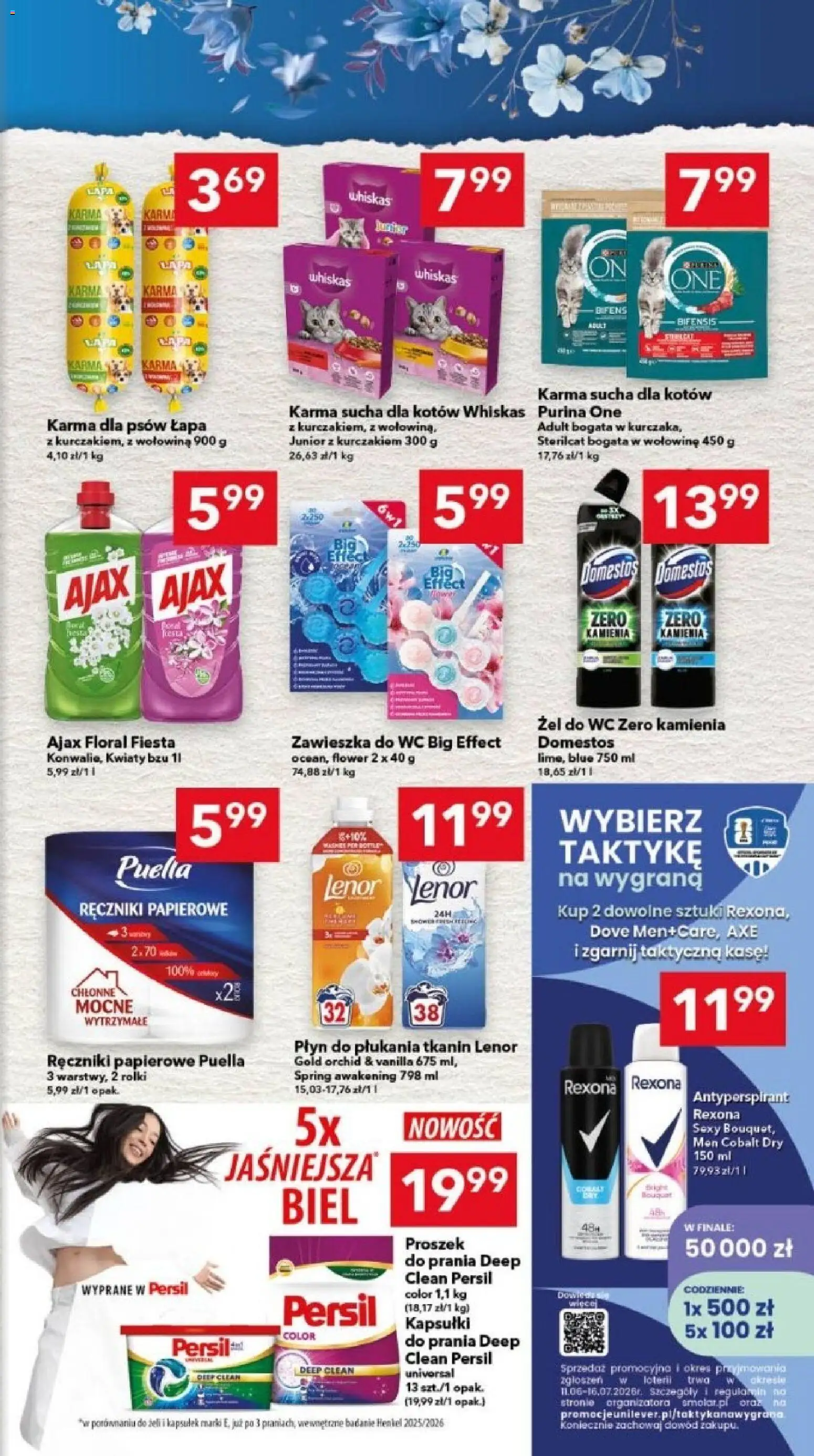 Lewiatan gazetka - Legnica od 18.06.2026 | Strona: 7 | Produkty: Persil, Rolki, Karma dla psów, Kwiaty