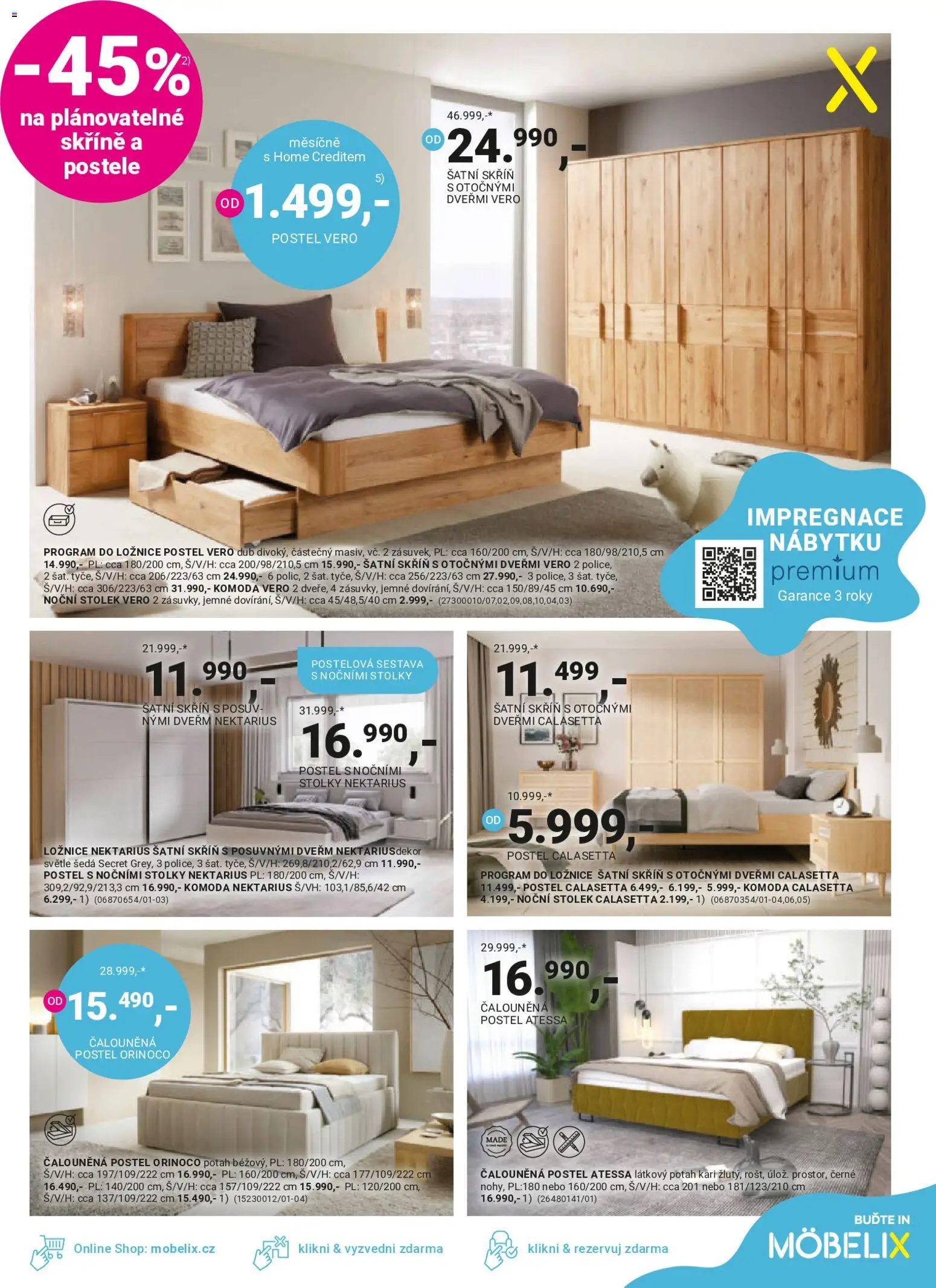 Möbelix leták od 08.06.2026 | Strana: 7 | Produkty: Skříně, Postel, Šatní skříň, Komoda