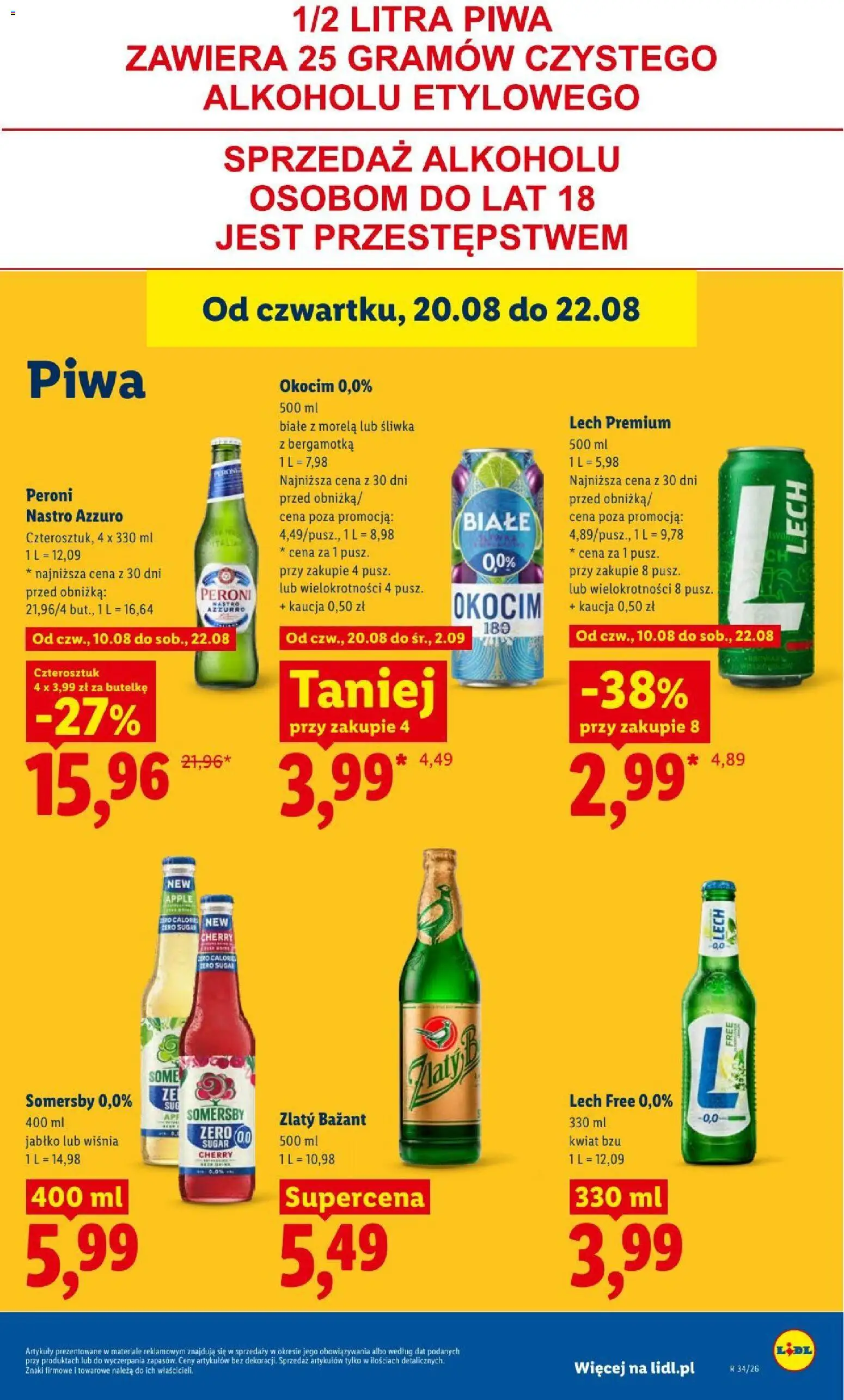 Lidl gazetka od 20.08.2026 | Strona: 81 | Produkty: Lech, Somersby