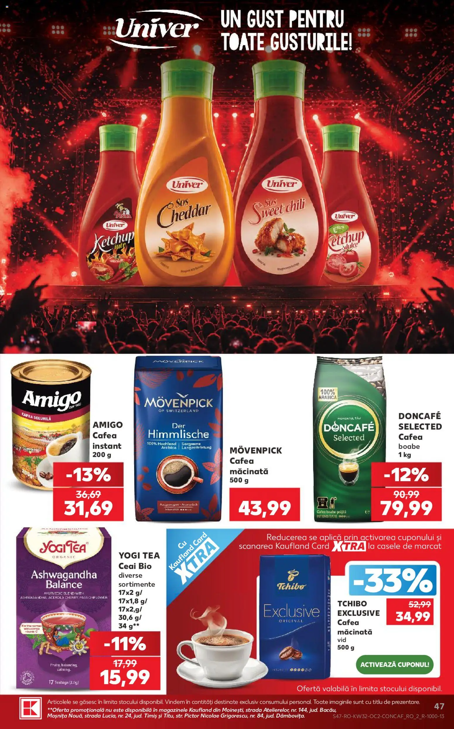 Kaufland RO akciós ujság - amely érvényes a következő dátumtól: 2026.08.05. | Oldal: 47 | Termékek: Chili, Vitamin c, Tea, Ketchup