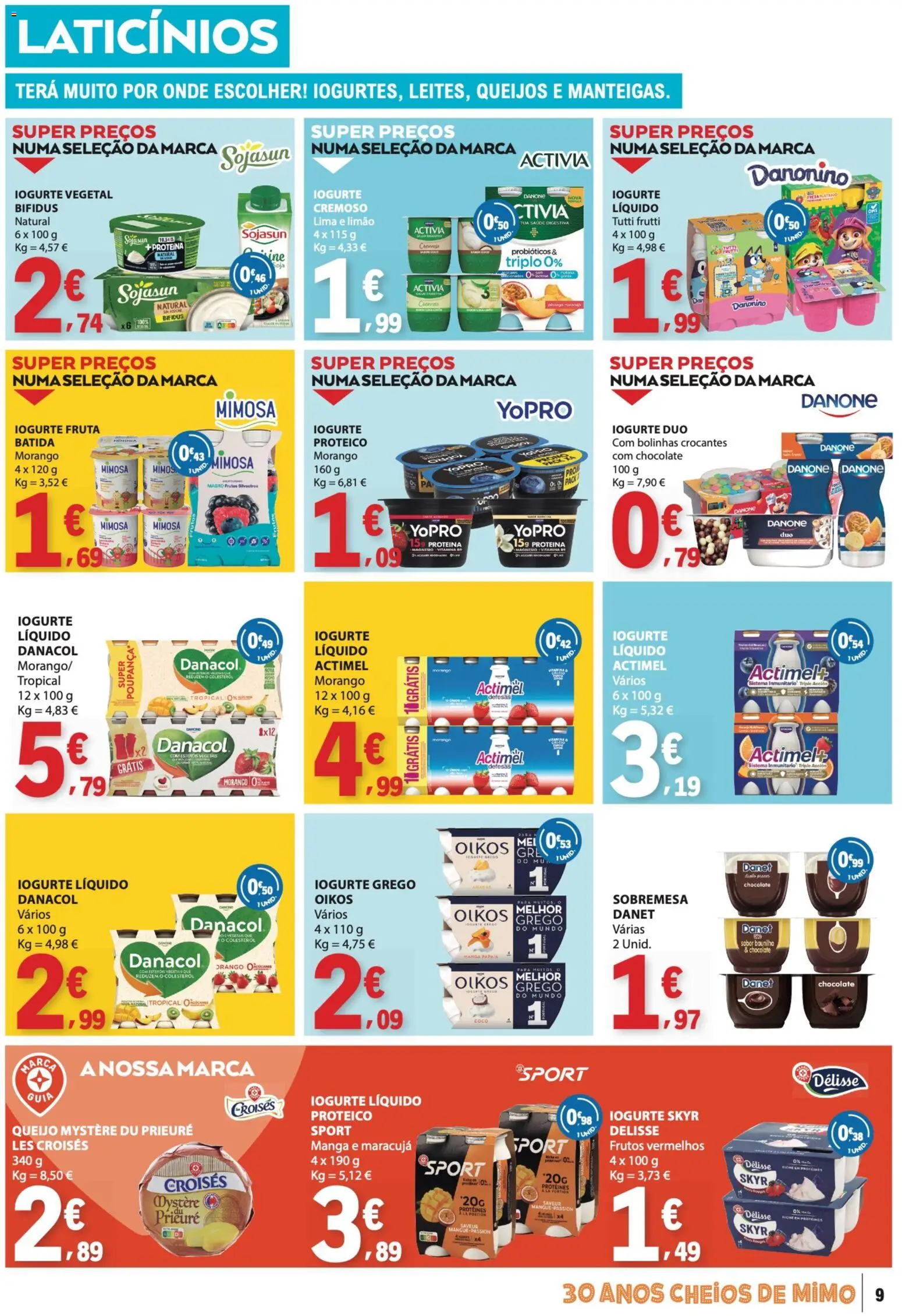 E.Leclerc folheto │ válido de 16/07/2026 | Página: 9 | Produtos: Iogurte, Chocolate, Iogurte liquido, Proteina