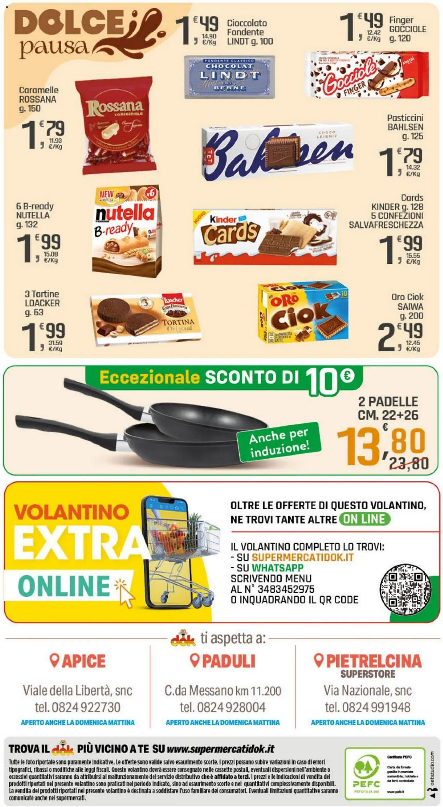 Volantino DOK del 06/10/2026 | Pagina: 20 | Prodotti: Cioccolato, Caramelle, Lindt, Nutella