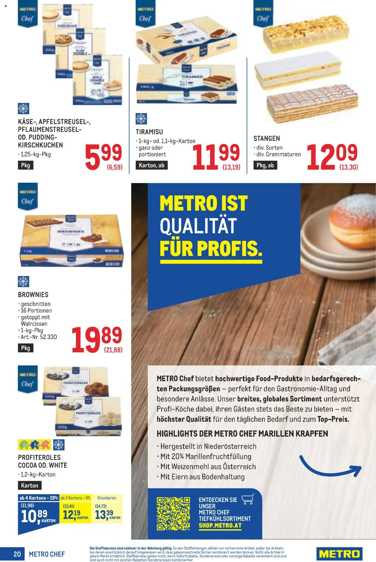 Metro angebote Profi 23 gültig ab 29.10.2026 | Seite: 20 | Produkte: Profiteroles