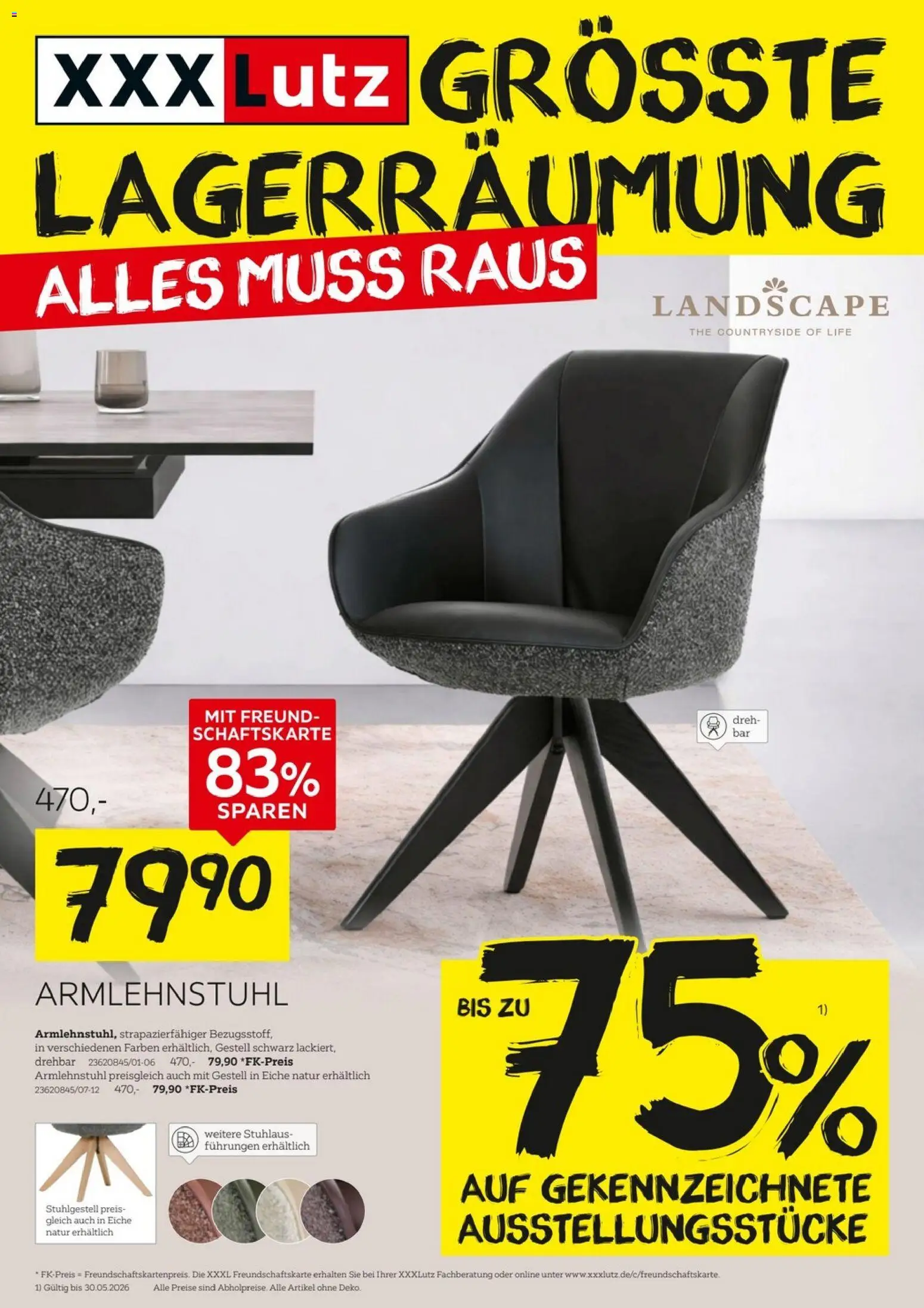 XXXLutz Größte Lagerräumung – gültig ab 16.05.2026 | Seite: 1