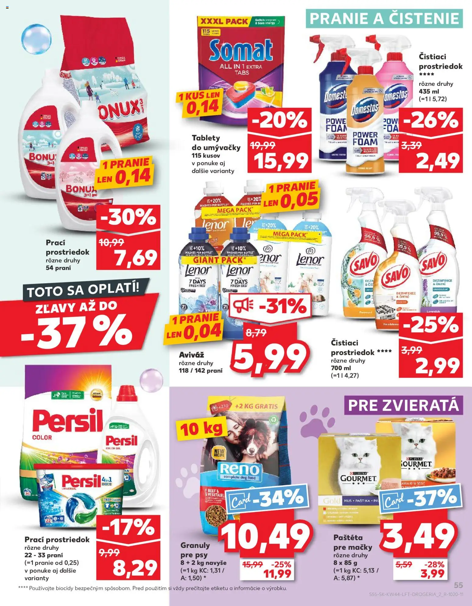 Nové Kaufland akcie – leták je platný od 30.10.2025 | Strana: 55 | Produkty: Persil, Aviváž, Čistiaci prostriedok, Domestos