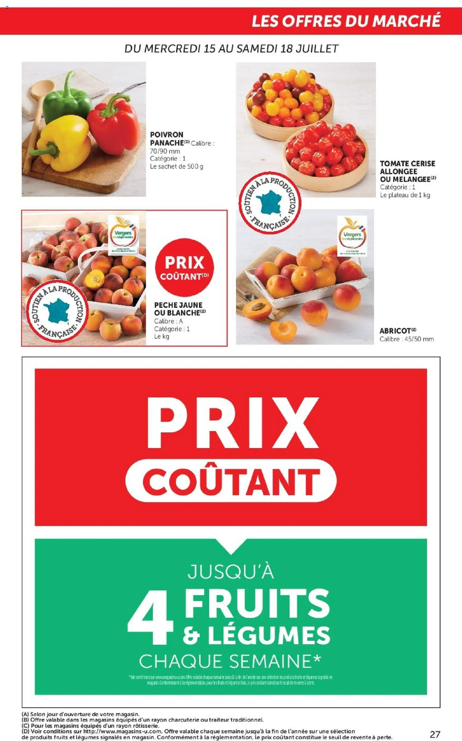 {H1} | Page: 27 | Produits: Abricot, Plateau, Poivron, Tomate cerise