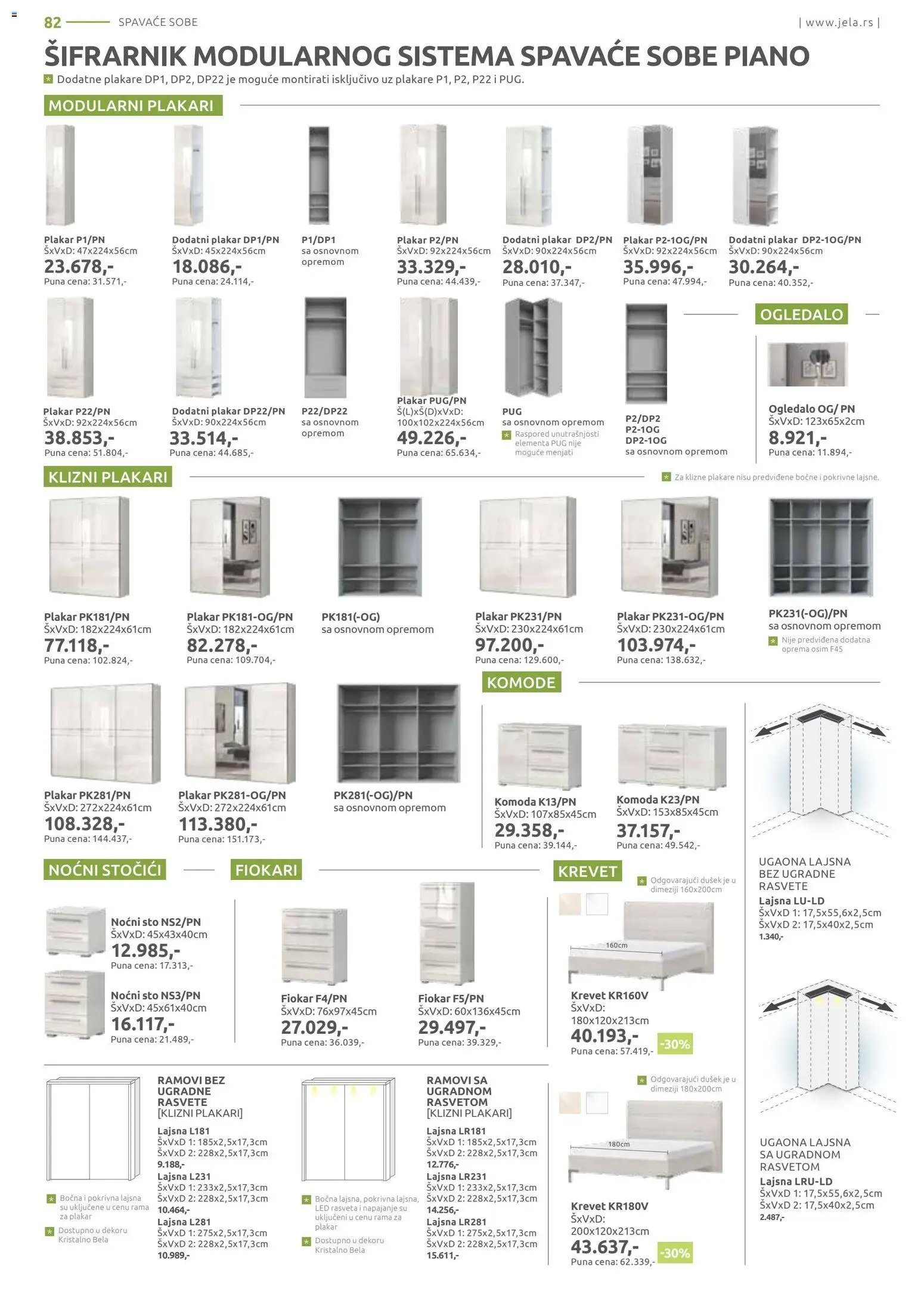 Jela katalog - važi od 06.04.2026 | Strana: 82 | Proizvode: Krevet, Dušek, Sto, Ogledalo