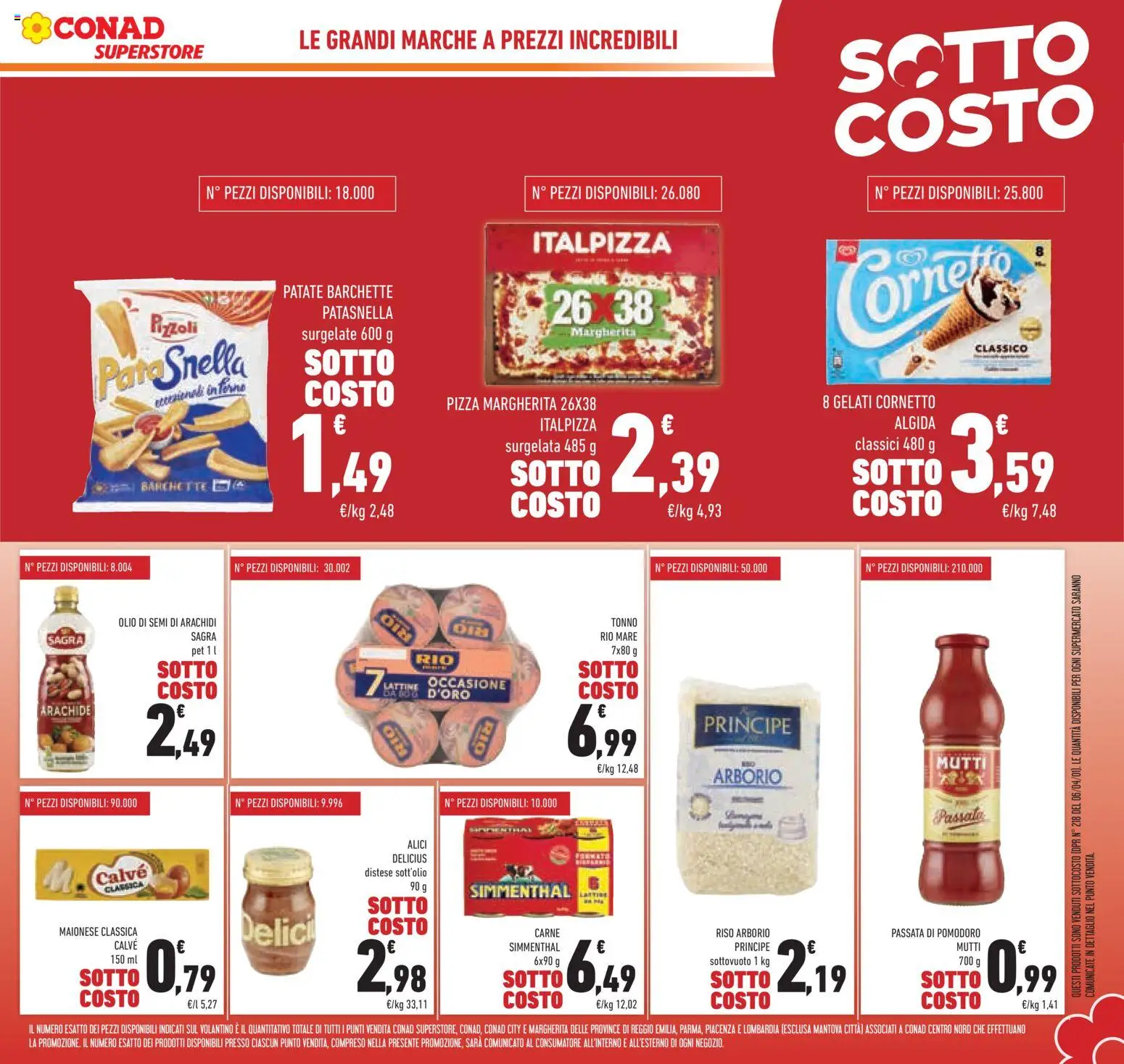 Volantino Conad del 04.06.2026 | Pagina: 7 | Prodotti: Riso, Maionese, Pomodoro, Olio