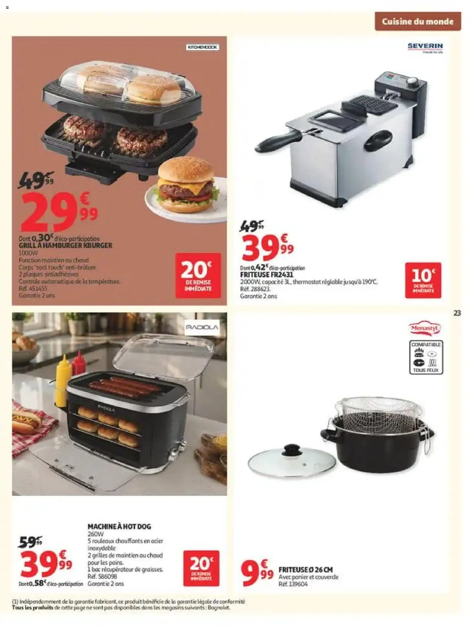 {H1} | Page: 23 | Produits: Couvercle, Hamburger, Grill, Hot dog