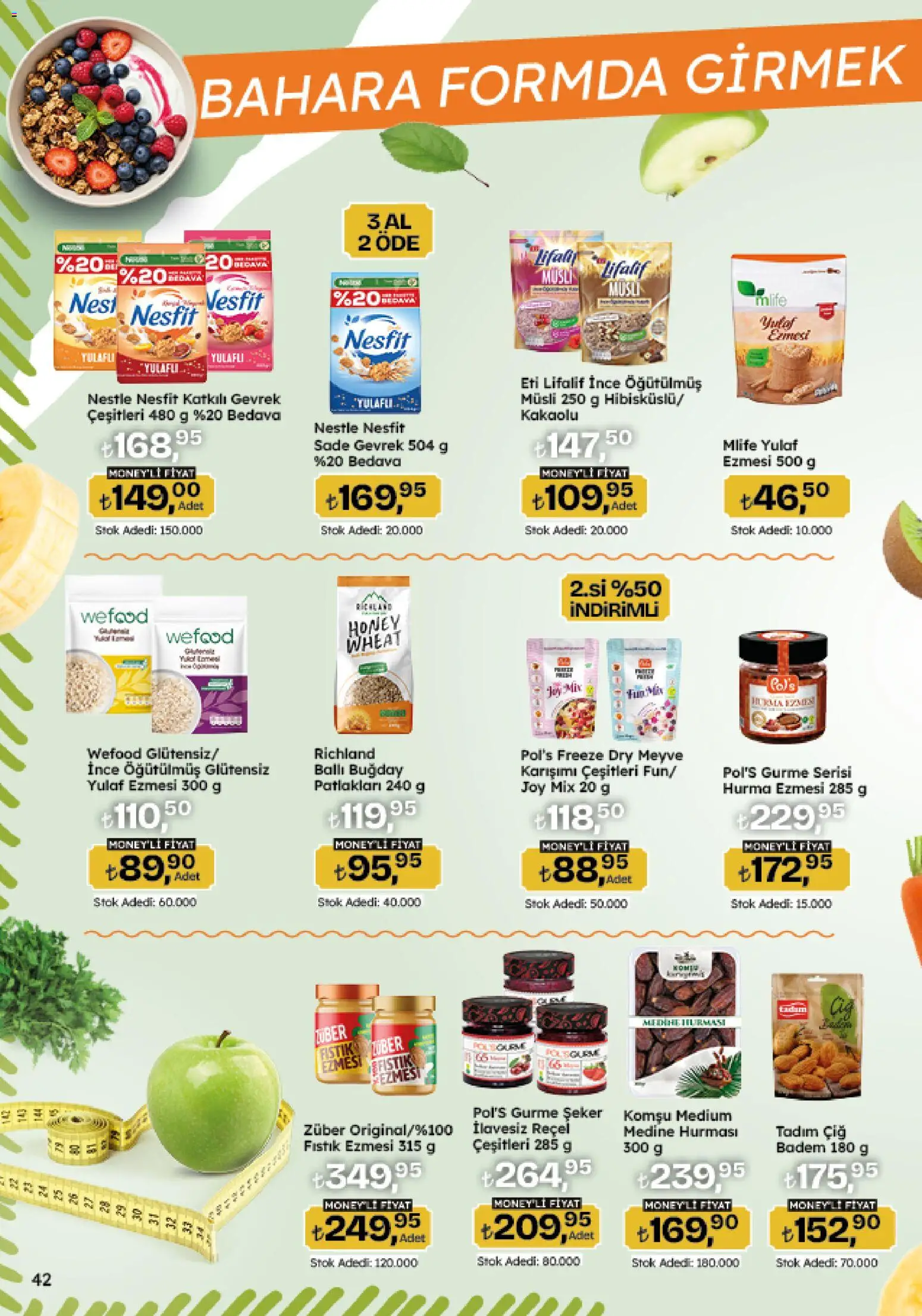 Migros Katalog - Migroskop - 26.03.2026 tarihinden itibaren geçerlidir | Sayfa: 42 | Ürünler: Gevrek, Şeker, Badem, Meyve