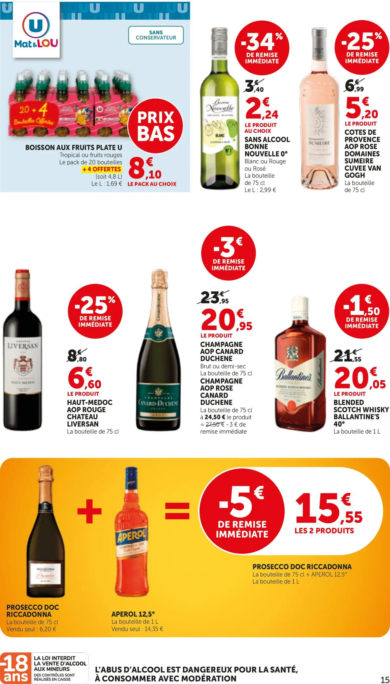 {H1} | Page: 15 | Produits: Boisson, Ballantine's, Fruits, Prosecco