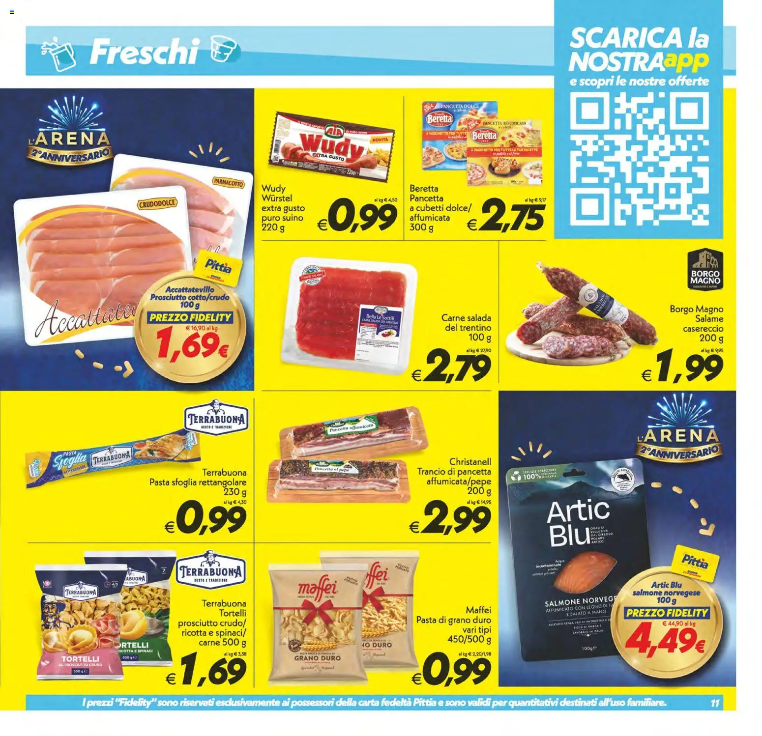 Volantino SuperConveniente del 02/10/2026 | Pagina: 11 | Prodotti: Wurstel, Spinaci, Carne, Vaschette