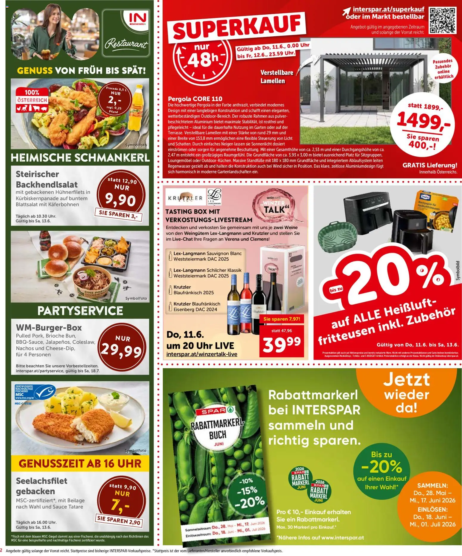 Interspar Flugblatt - Kärnten gültig ab 11.06.2026 | Seite: 2 | Produkte: Uhr, Box, Fisch