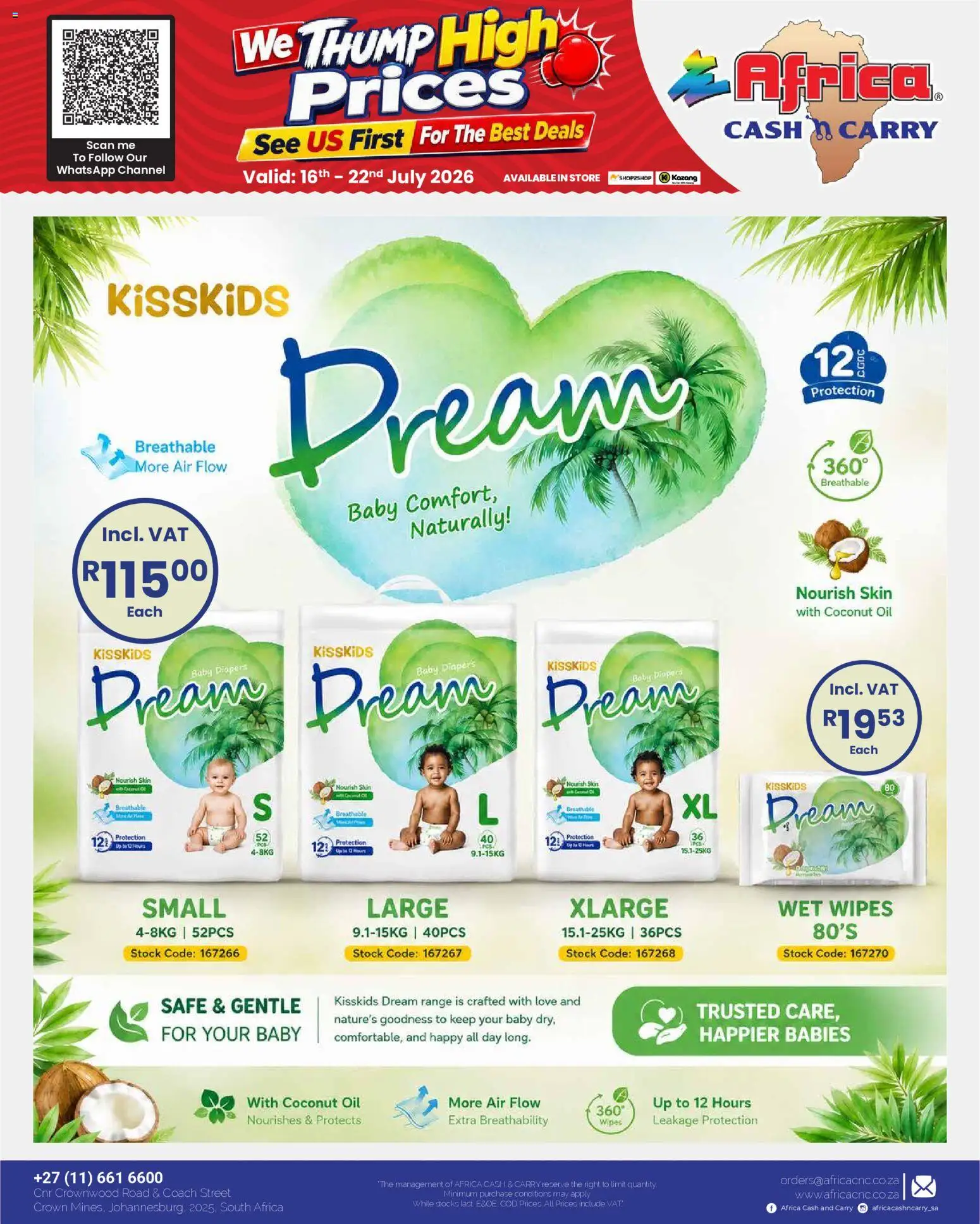 New Africa Cash & Carry catalogue – valid from 16/07/2026 | Page: 12 | Products: Oil, Stock, Coconut oil